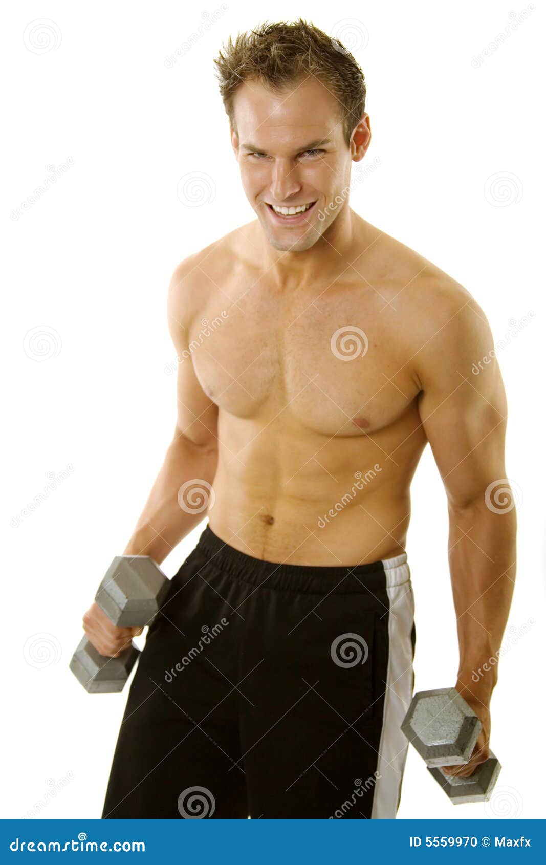Young Body Builder Male Exercising Stock Photo Image of biceps, shape