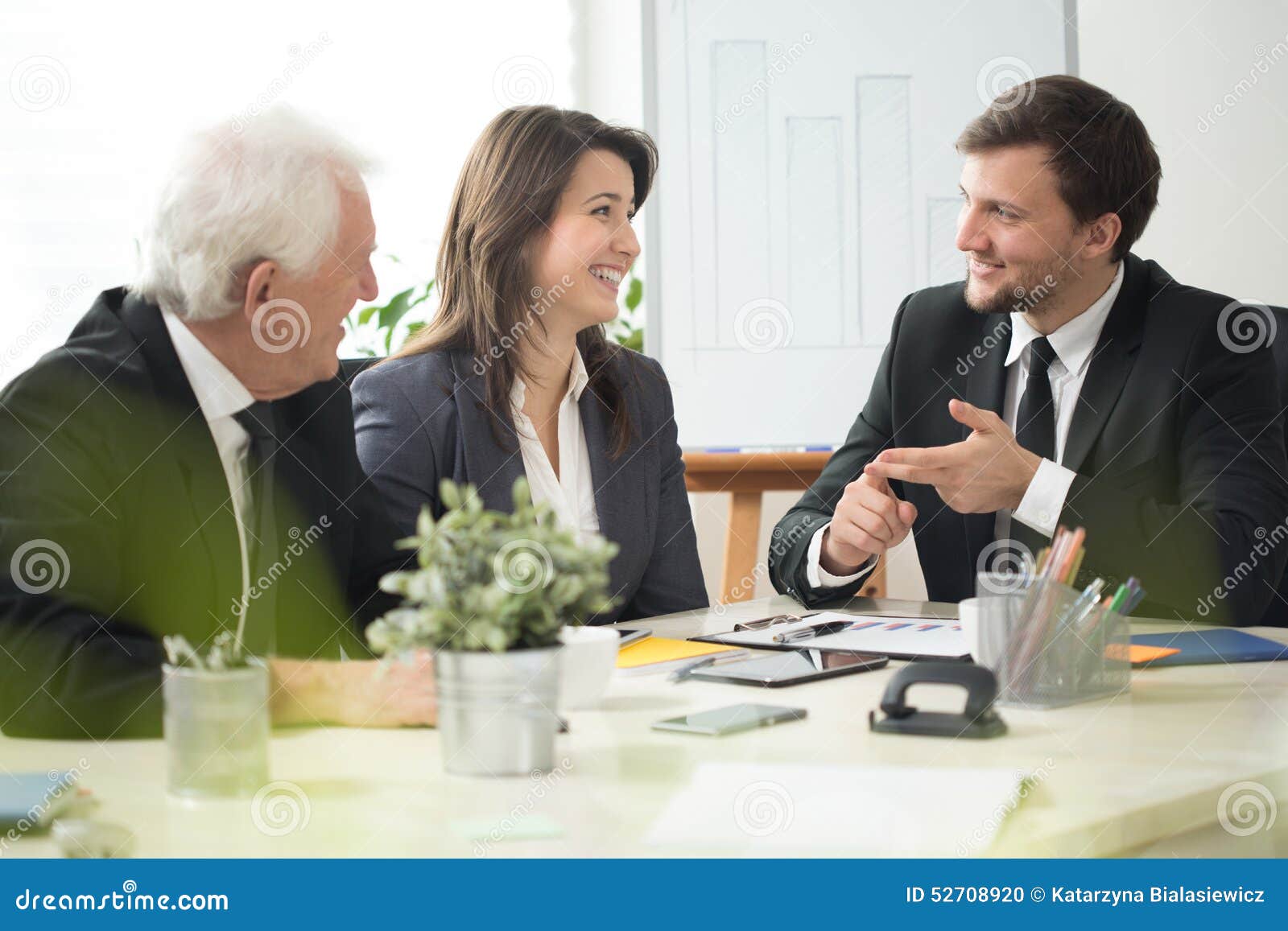 Young Boss Leading Business Conference Stock Photo - Image of agreement