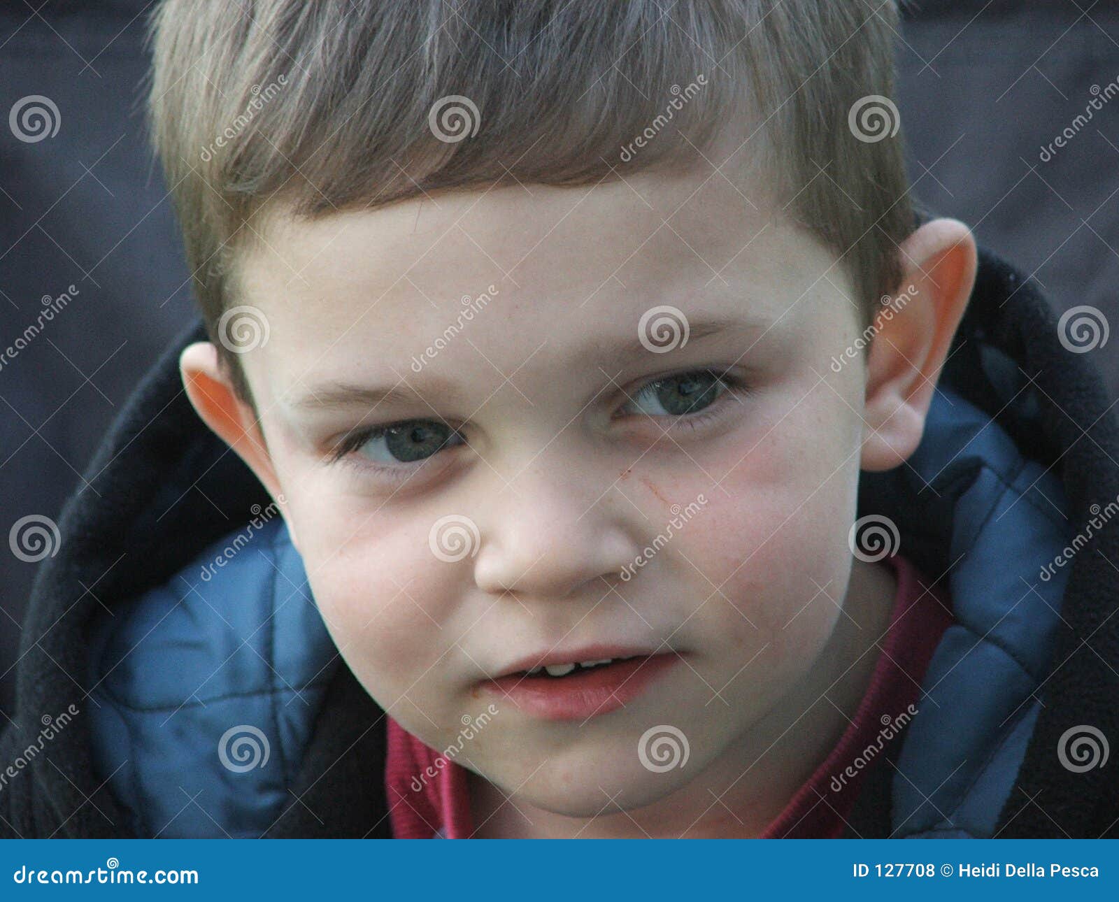 Young boy in close up stock photo. Image of eyes, thought - 127708