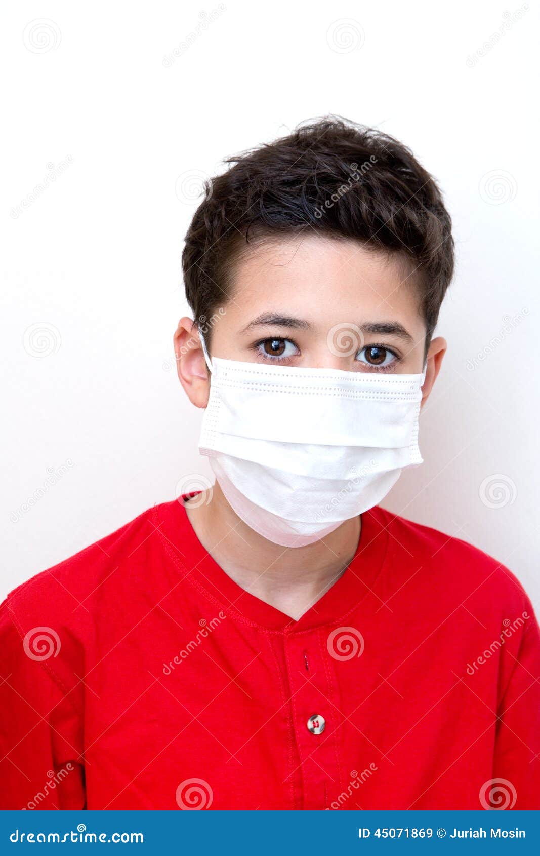 Young Boy with Face Mask on. Stock Image Image of looking, health