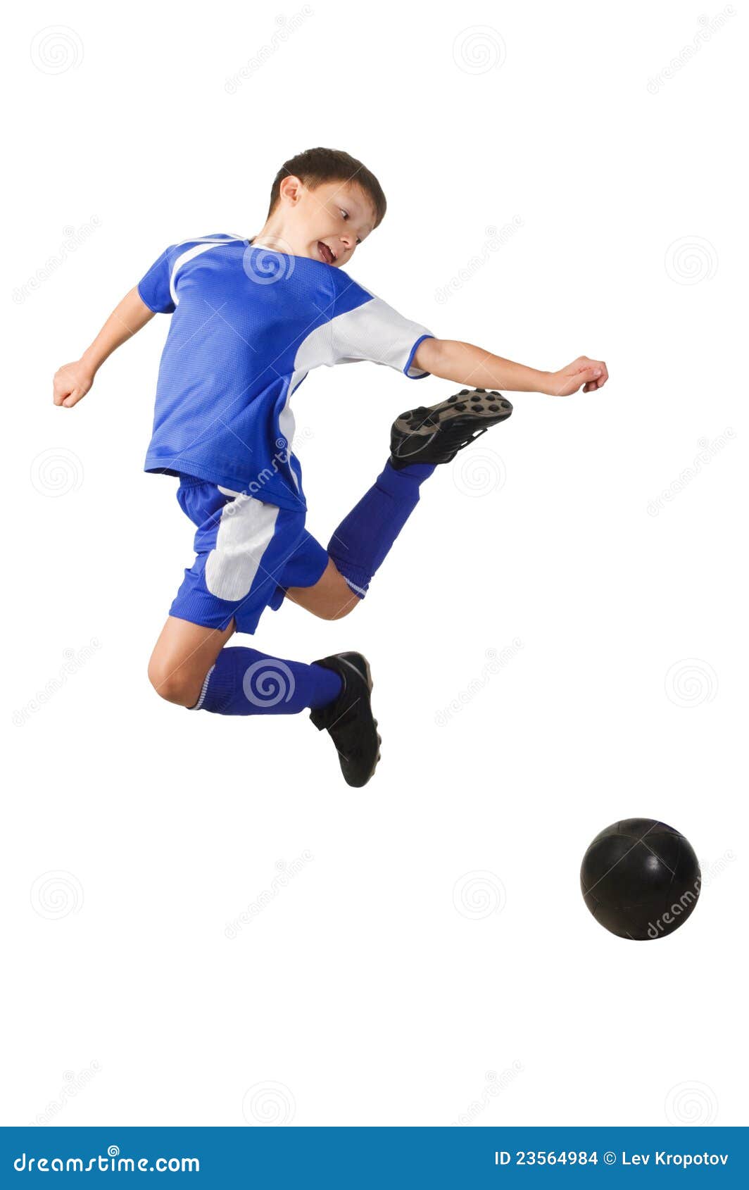A Young Boy Football Player Stock Photo Image of child, blue 23564984