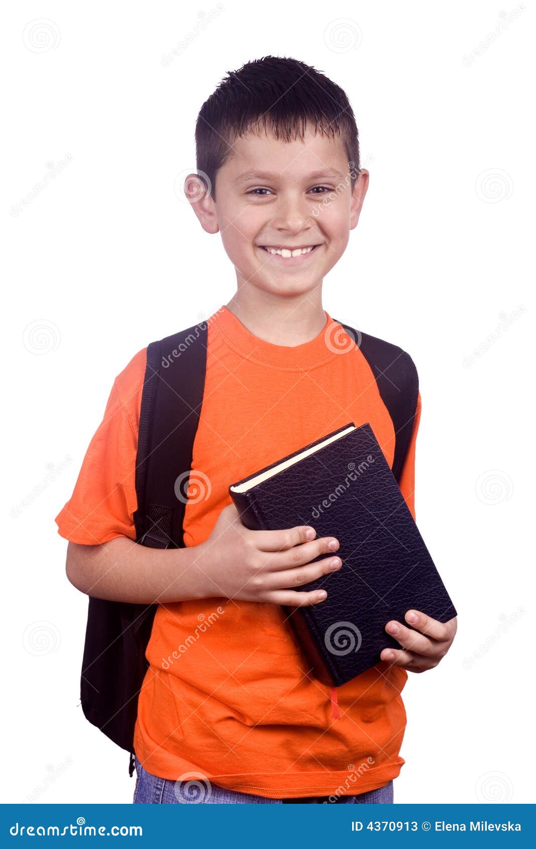 Young boy going to school stock image. Image of language 4370913