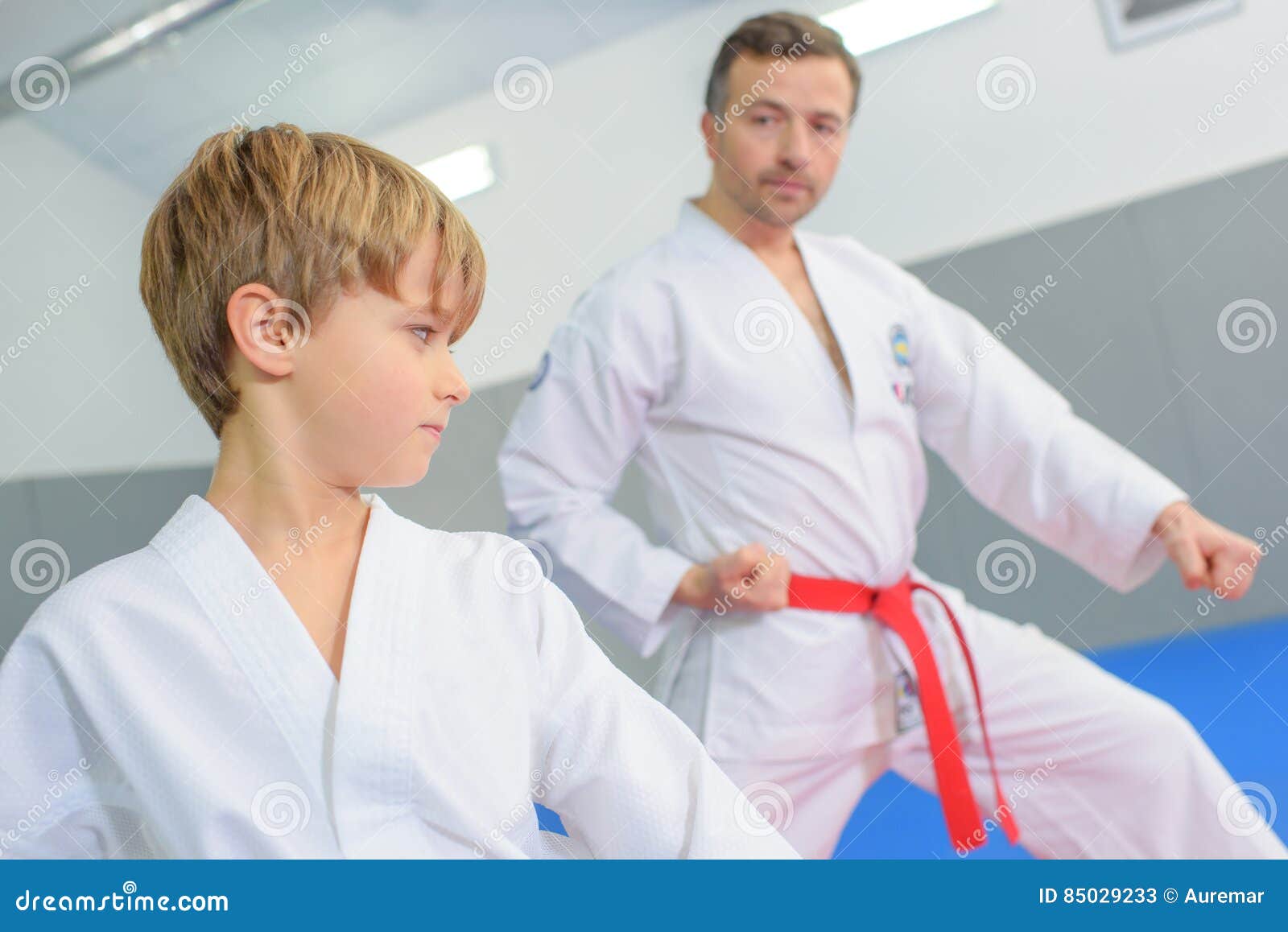 Young Boy in Martial Arts Lesson Stock Image - Image of karate ...