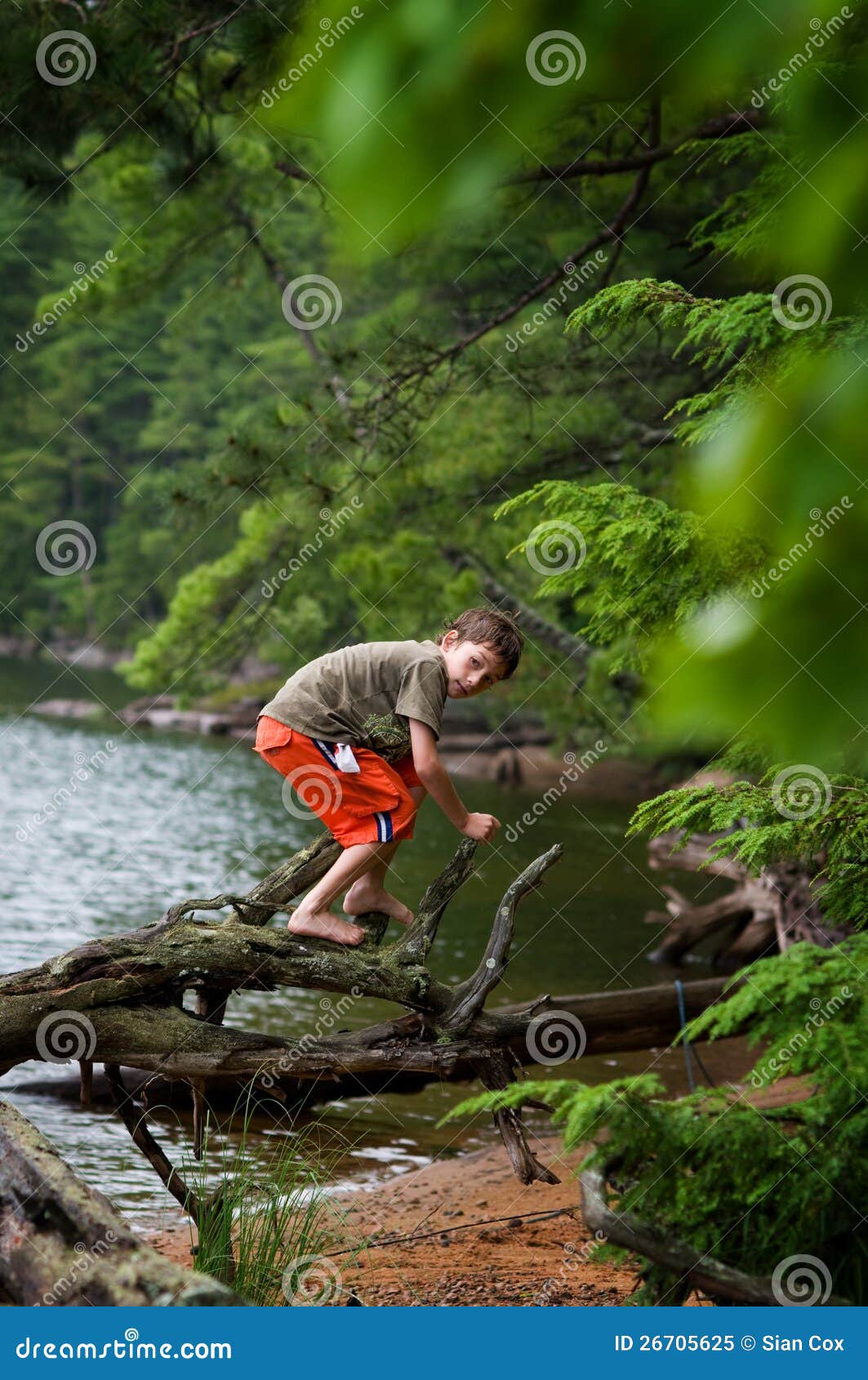 Young Boy Outdoors Exploring Stock Image Image of male, adventure