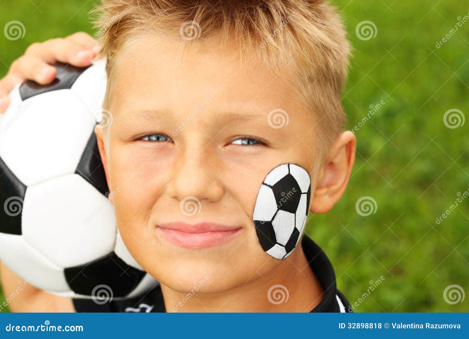 Soccer Ball Face Painting