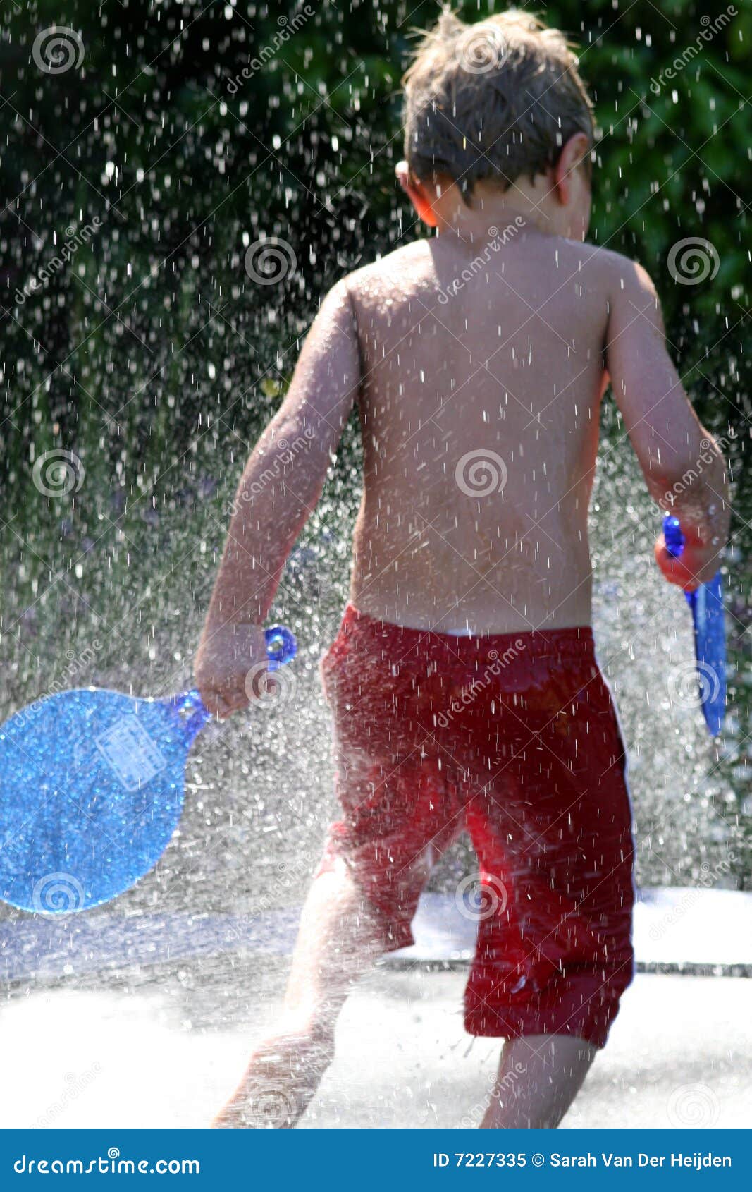 Young Boy Playing in Shower Stock Image Image of sibling, light 7227335