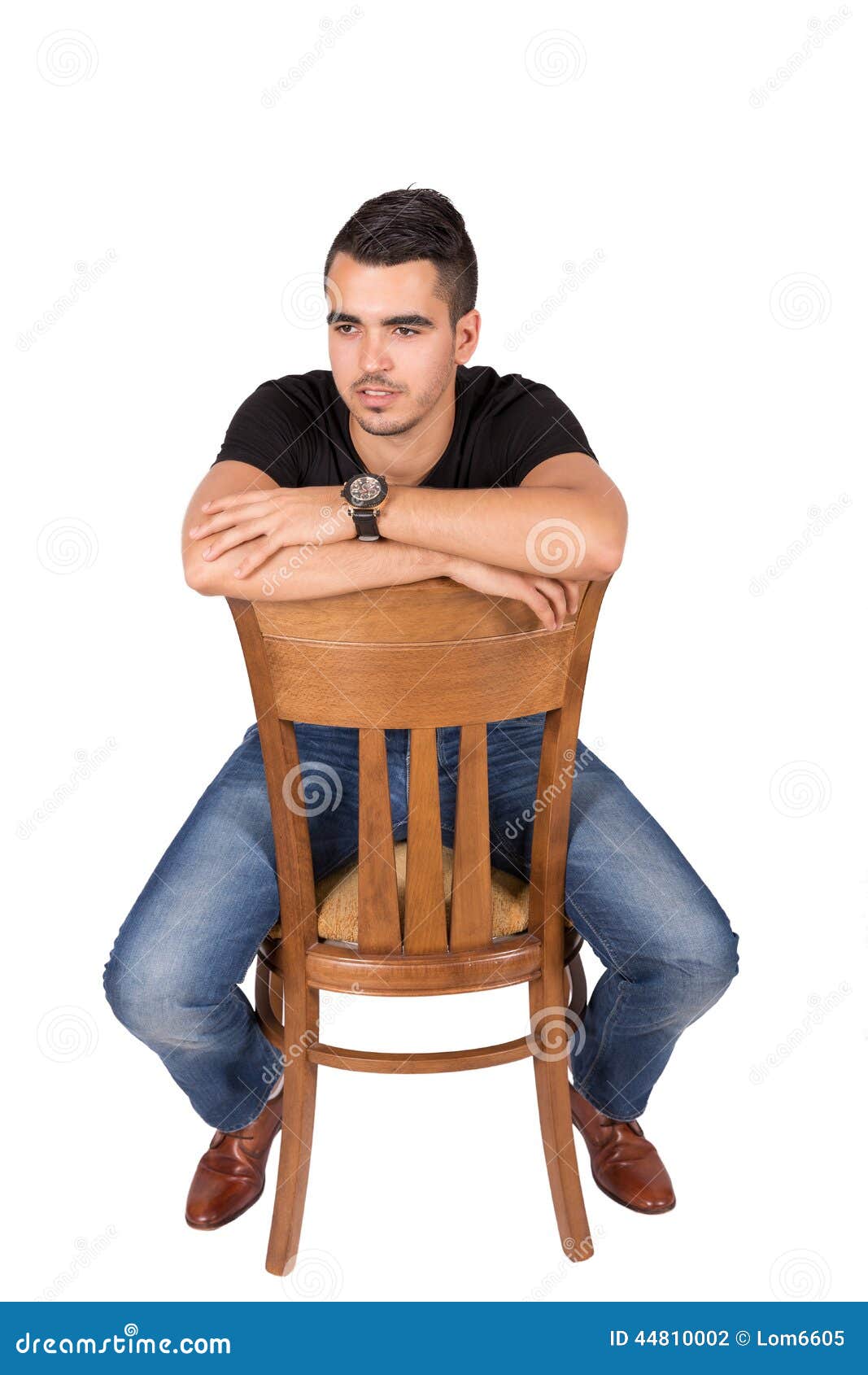 Young Boy Sitting on a Chair Stock Photo - Image of background, young ...