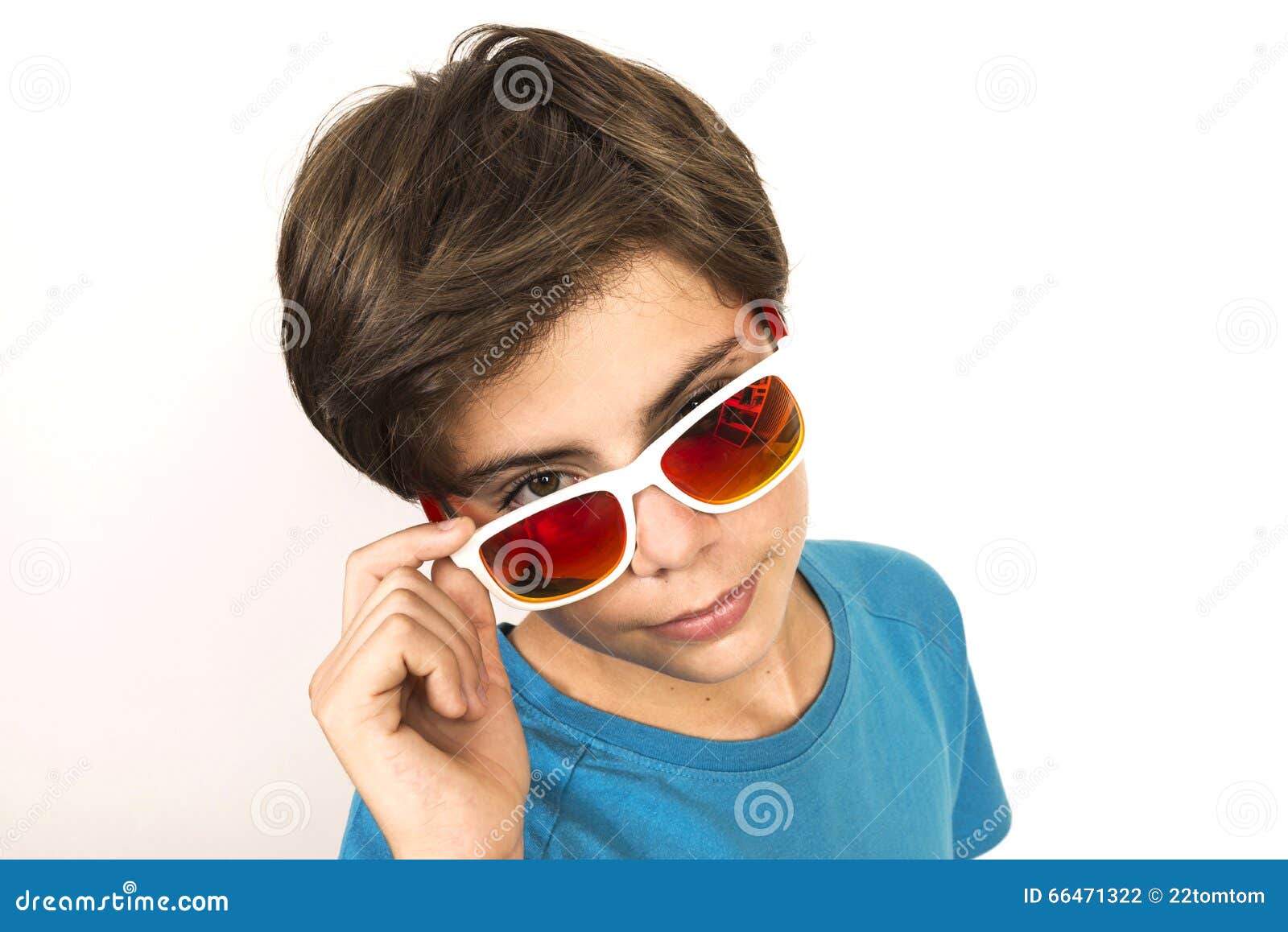 Young boy with sunglasses stock photo. Image of indoors 66471322