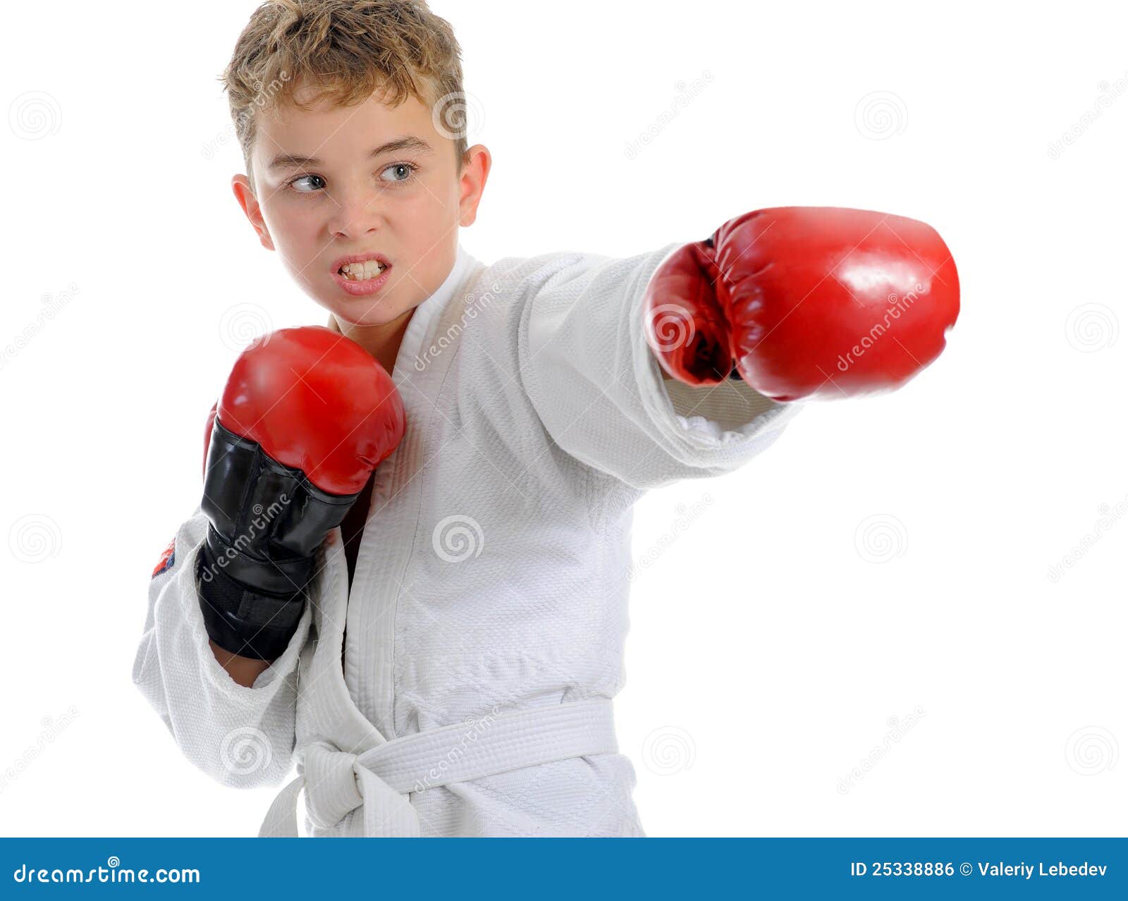 Young boy training karate. stock photo. Image of belt - 25338886