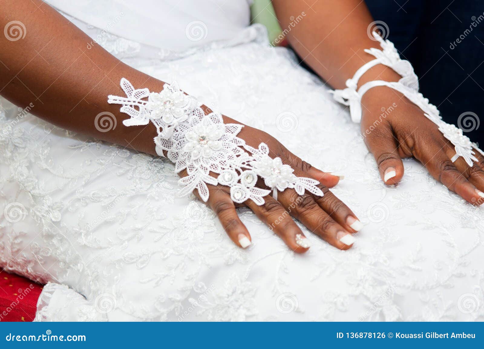 Young Bride with Handdecorated Accessories Stock Photo Image of wedding, manicure 136878126