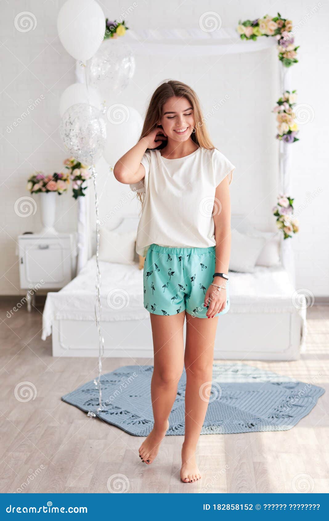 Young girl wearing pajamas, checker - OpenDream