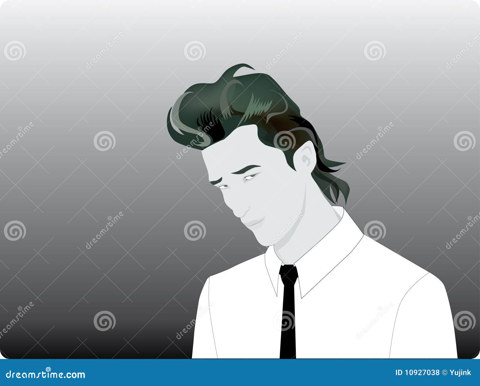 young business man with faux hawk hair style