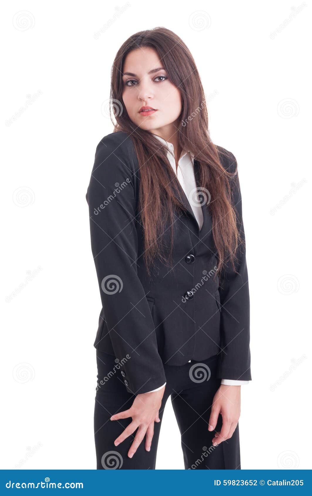 Young Business Woman Acting Stock Photo - Image of company, formal ...