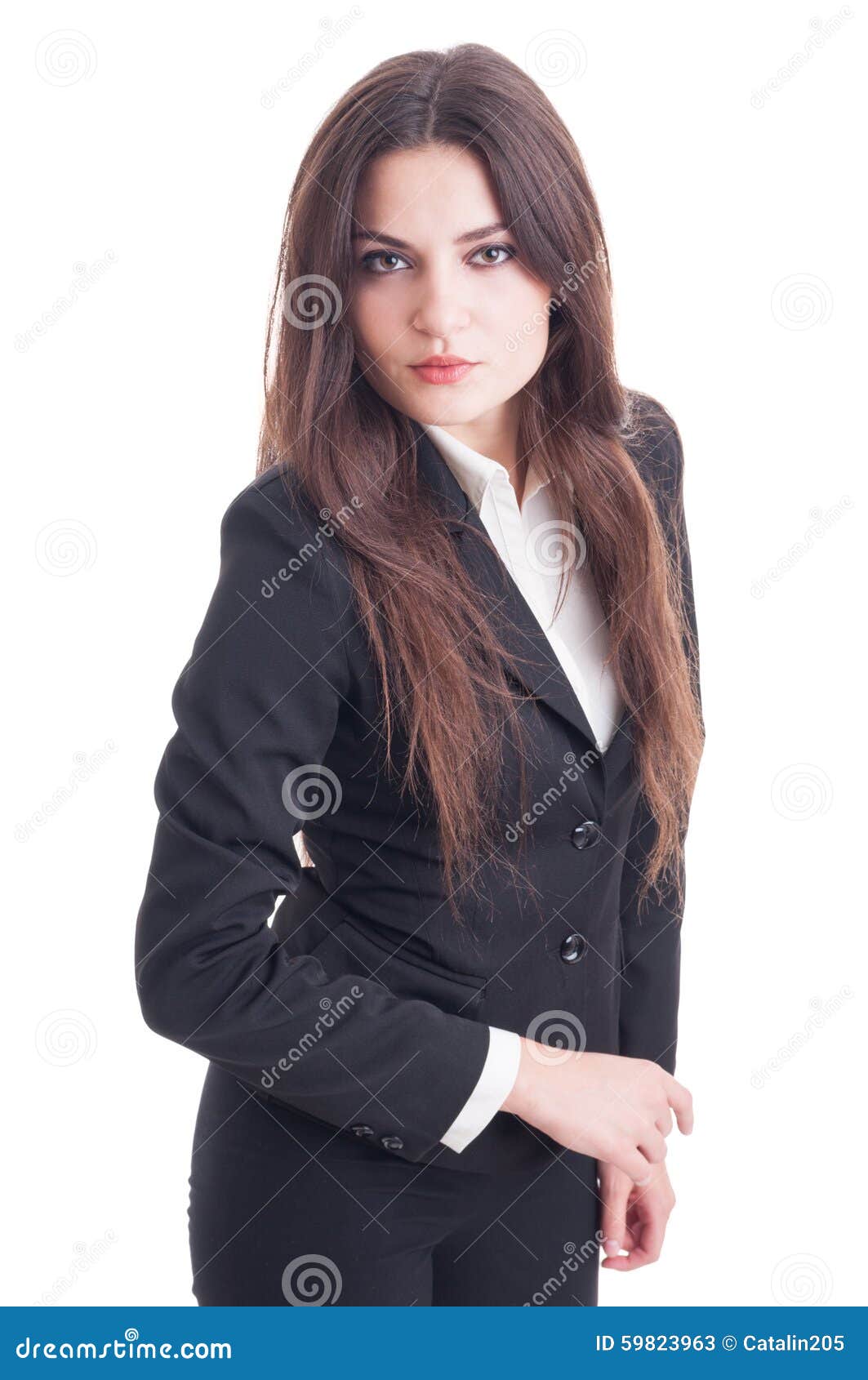 Young Business Woman with Attitude Stock Image - Image of agent, people ...