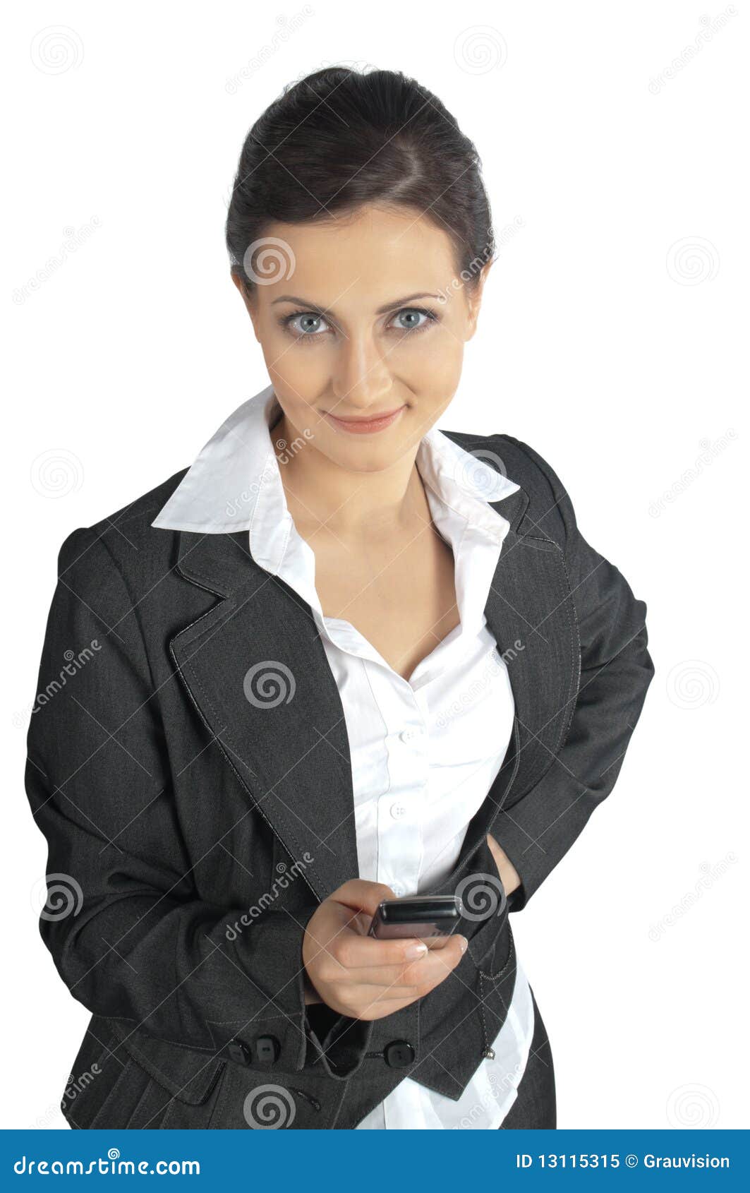 Young Business Woman Looking Directly Into The Cam Stock Image Image