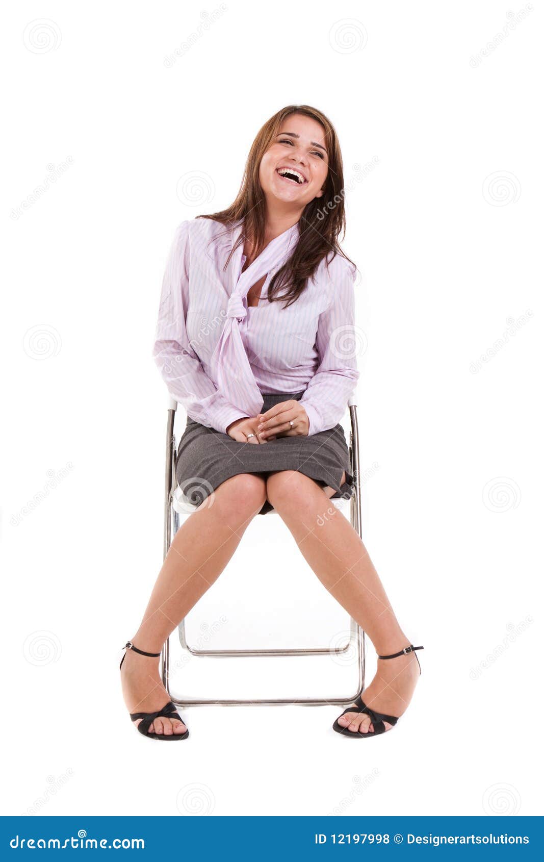 Young Business Woman Sitting Down Stock Photo Image of indoors