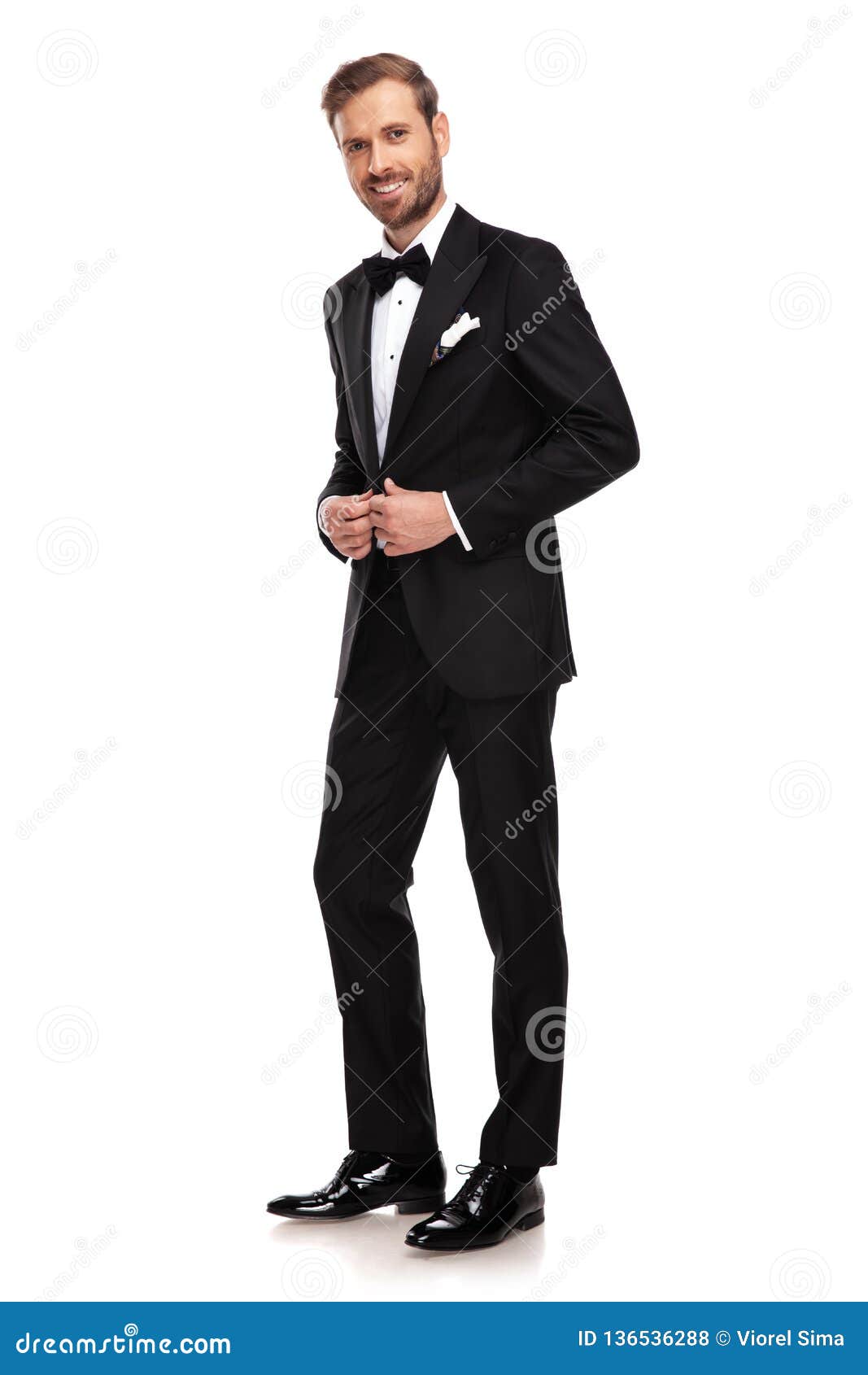 Young Businessman Unbuttoning His Black Suit while Standingyoung ...