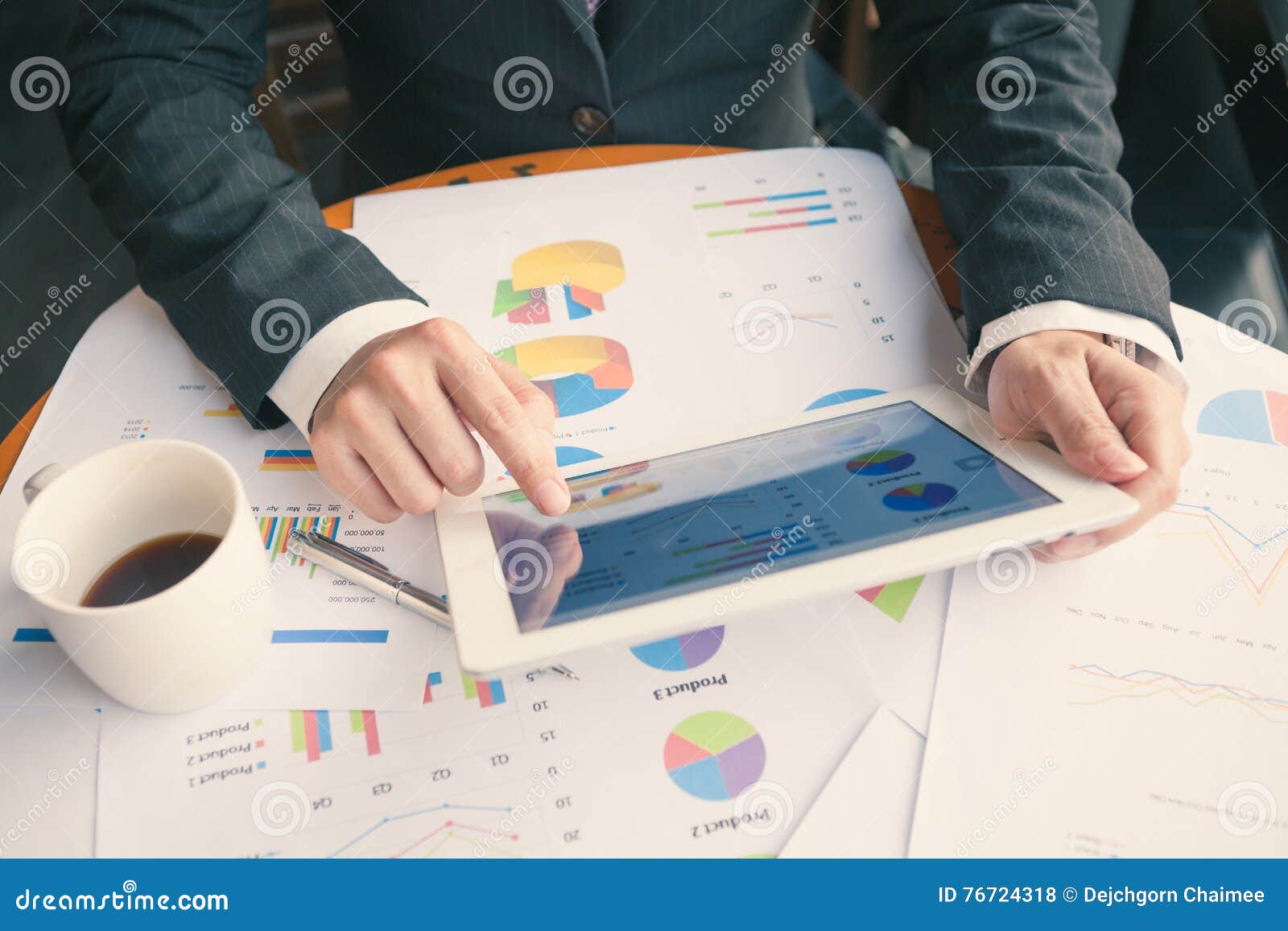 Young Businessmen Using Touchpad Stock Photo Image of finger, office
