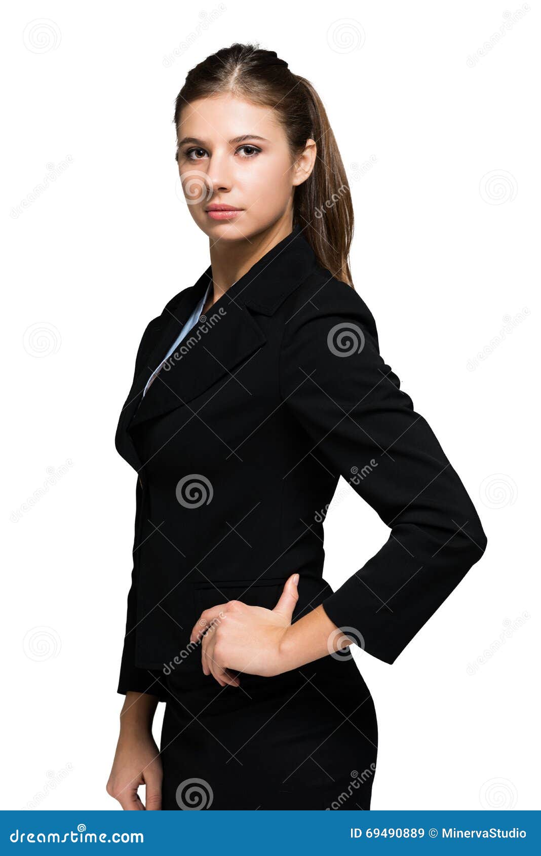 Young Businesswoman Portrait. Isolated on a White Background Stock ...