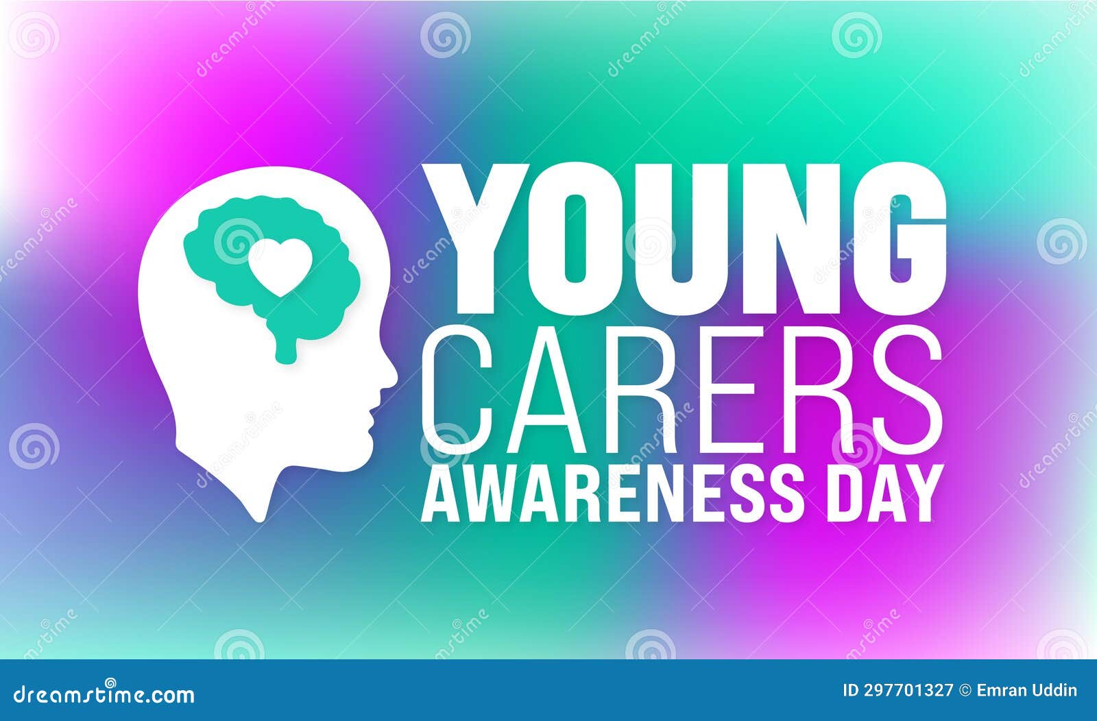 young carers awareness day background  template use to background, banner, placard, card,