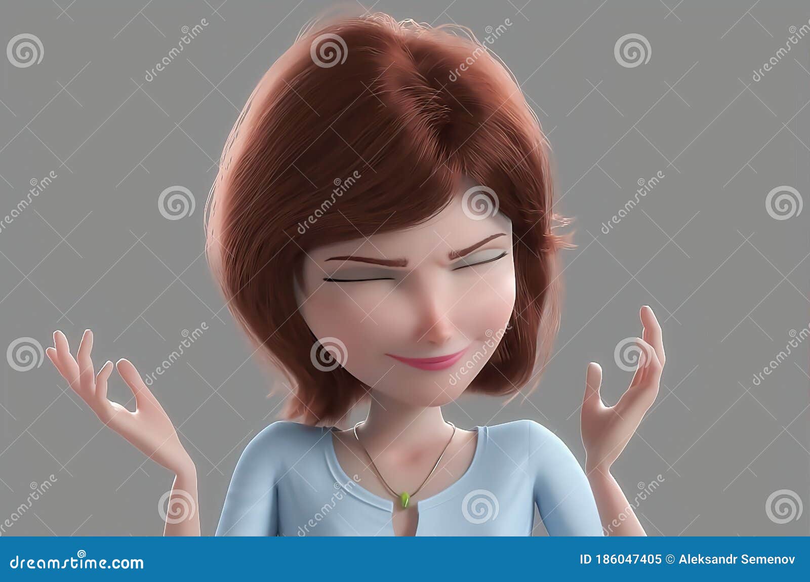 Young Cartoon 3d Woman with Closed Eyes and Arms Raised 0088 Stock Illustration - Illustration of eyes, arms: 186047405 Young Cartoon 3d Woman with Closed Eyes and Arms Raised 0088 Stock Illustration - Illustration of eyes, arms: 186047405