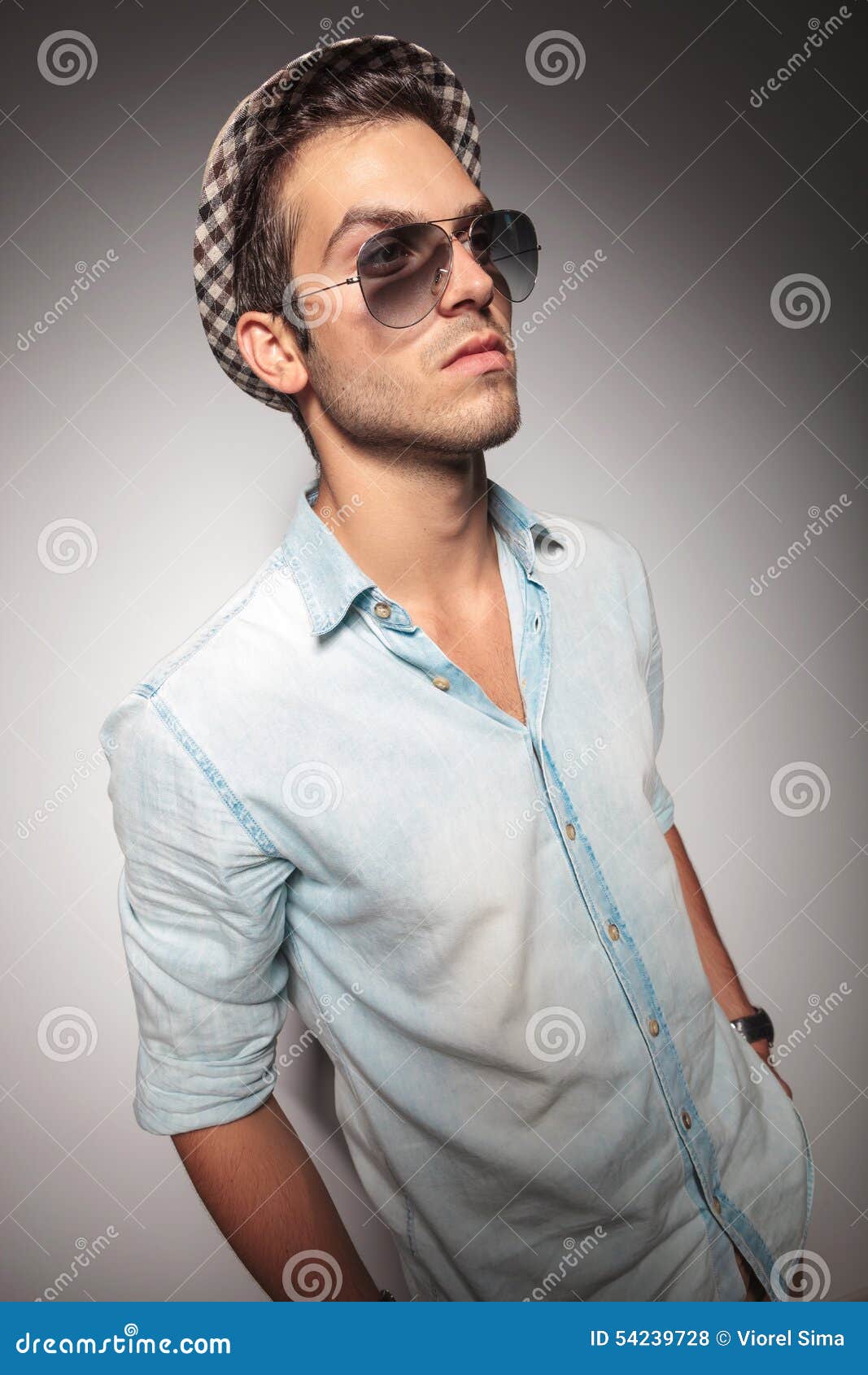 Young Casual Fashion Man Wearing Sunglasses Stock Photo - Image of ...