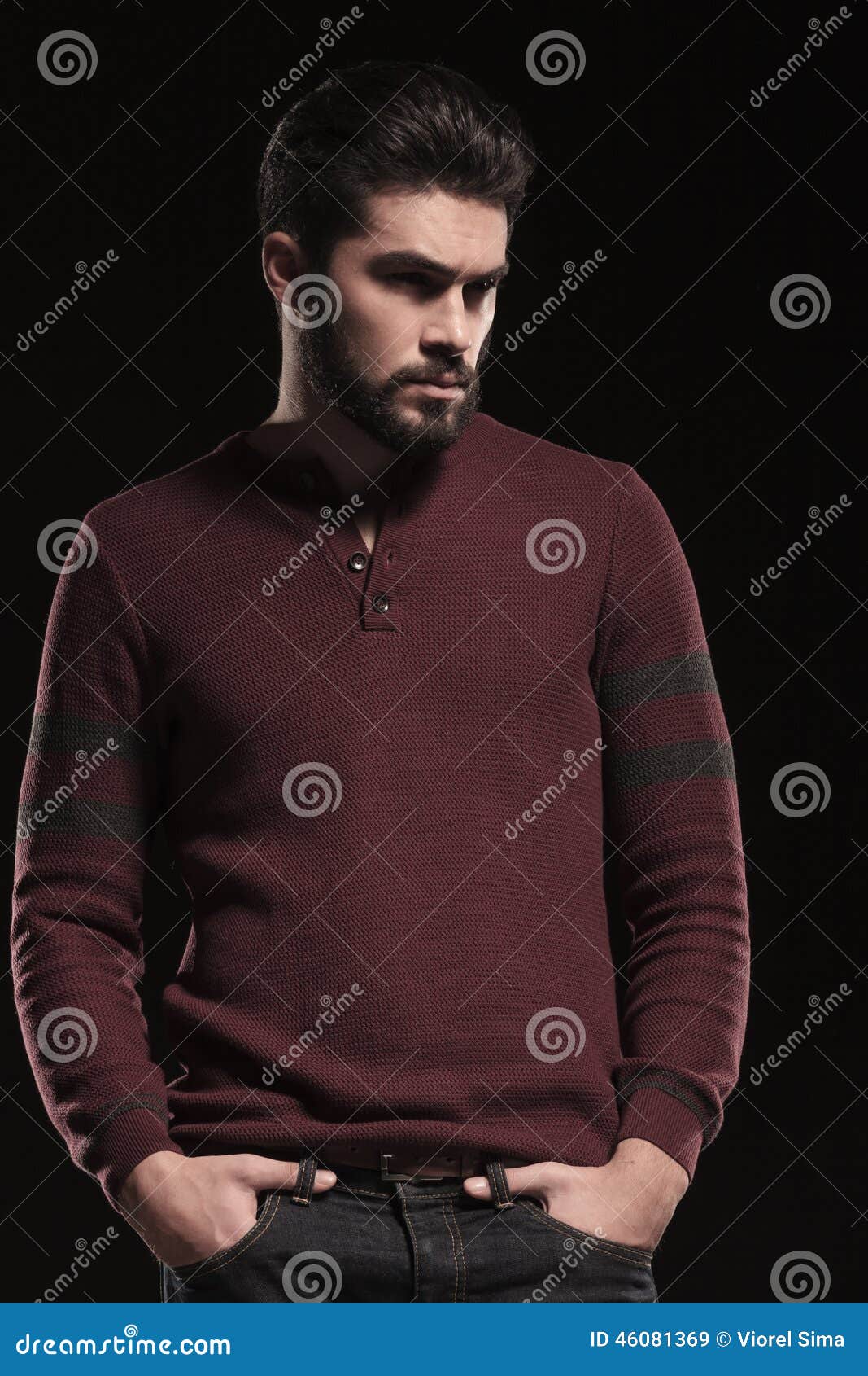 Young Casual Man Holding His Hands in Pocket Stock Image - Image of ...