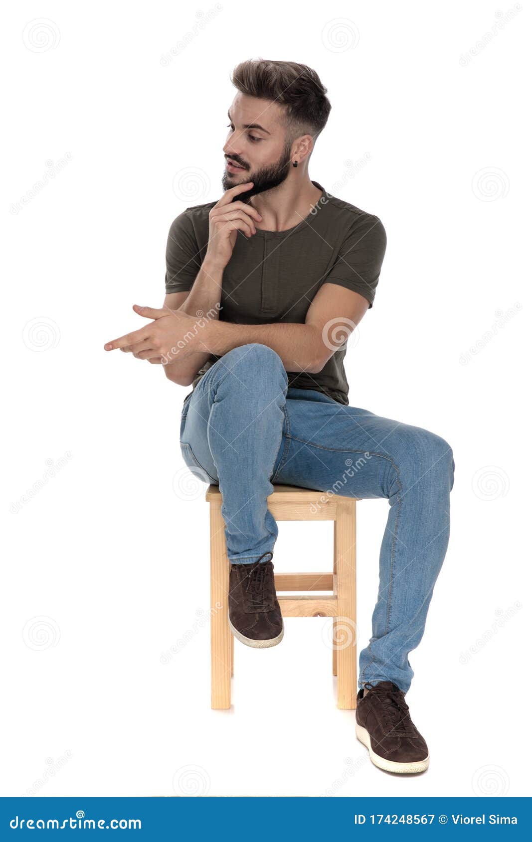 Young Casual Man Smiling and Reaching for a Handshake Stock Image ...