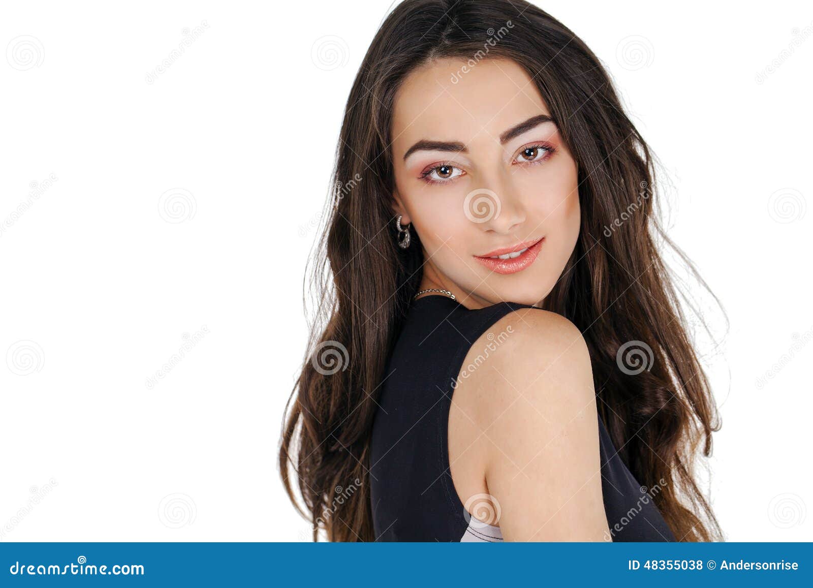 Young Casual Woman Portrait Isolated on White Background Stock Photo ...