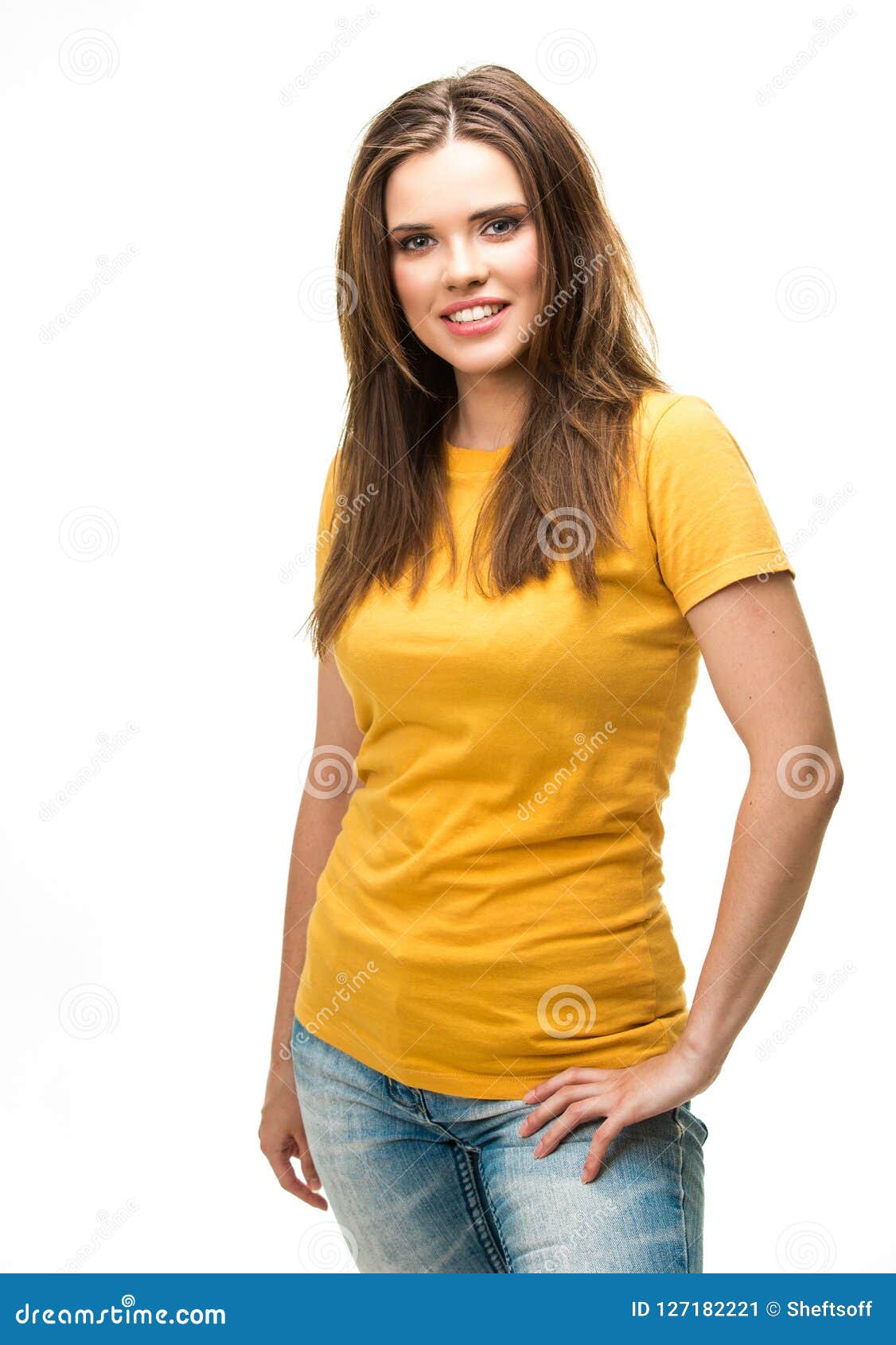 Young Woman Isolated Portrait Stock Image - Image of happy, beauty ...