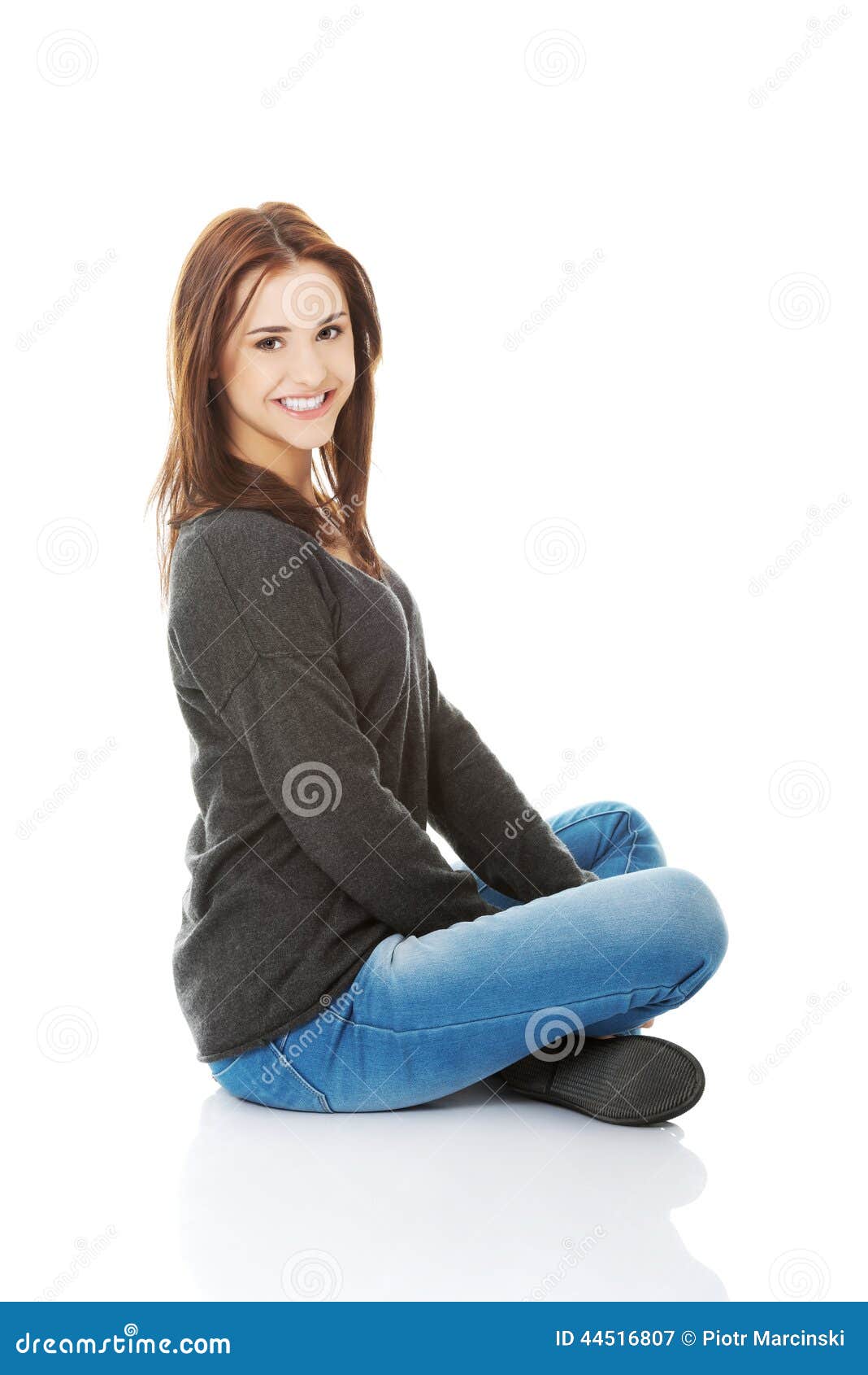 Young Casual Woman Style. Studio Portrait Stock Image - Image of pretty ...