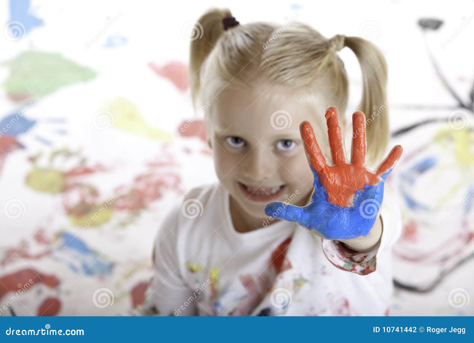 Happy English Teen Girl Holding Supplies For Painting In Hands In Art  Department Stock Photo, Picture and Royalty Free Image. Image 143000203.