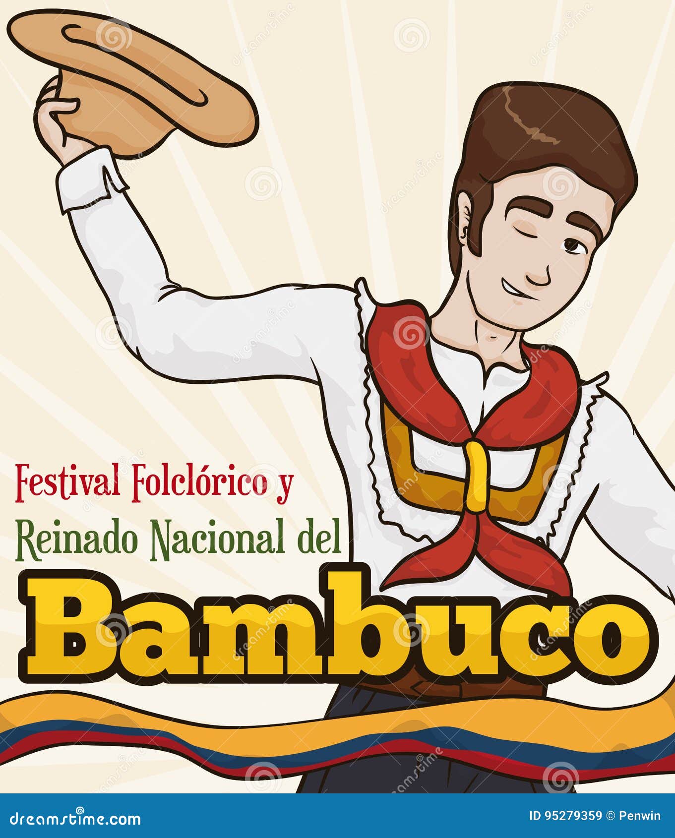 Young Colombian Man with Hat Dancing Bambuco in Folkloric Festival, Vector Illustration Stock Vector - Illustration of carnival, latin: 95279359 Young Colombian Man with Hat Dancing Bambuco in Folkloric Festival, Vector Illustration Stock Vector - Illustration of carnival, latin: 95279359