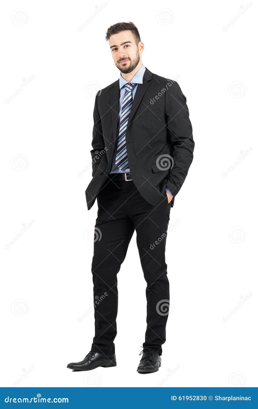 Young Confident Bearded Business Man in Suit Looking at Camera Stock ...