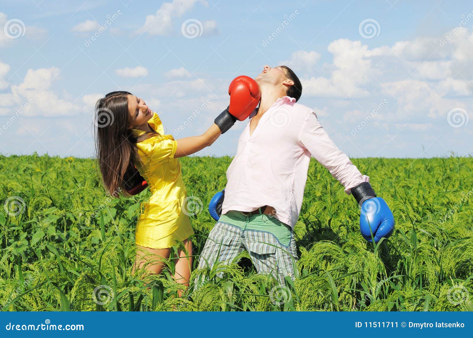 Young couple boxing stock image. Image of sports, woman 11511711