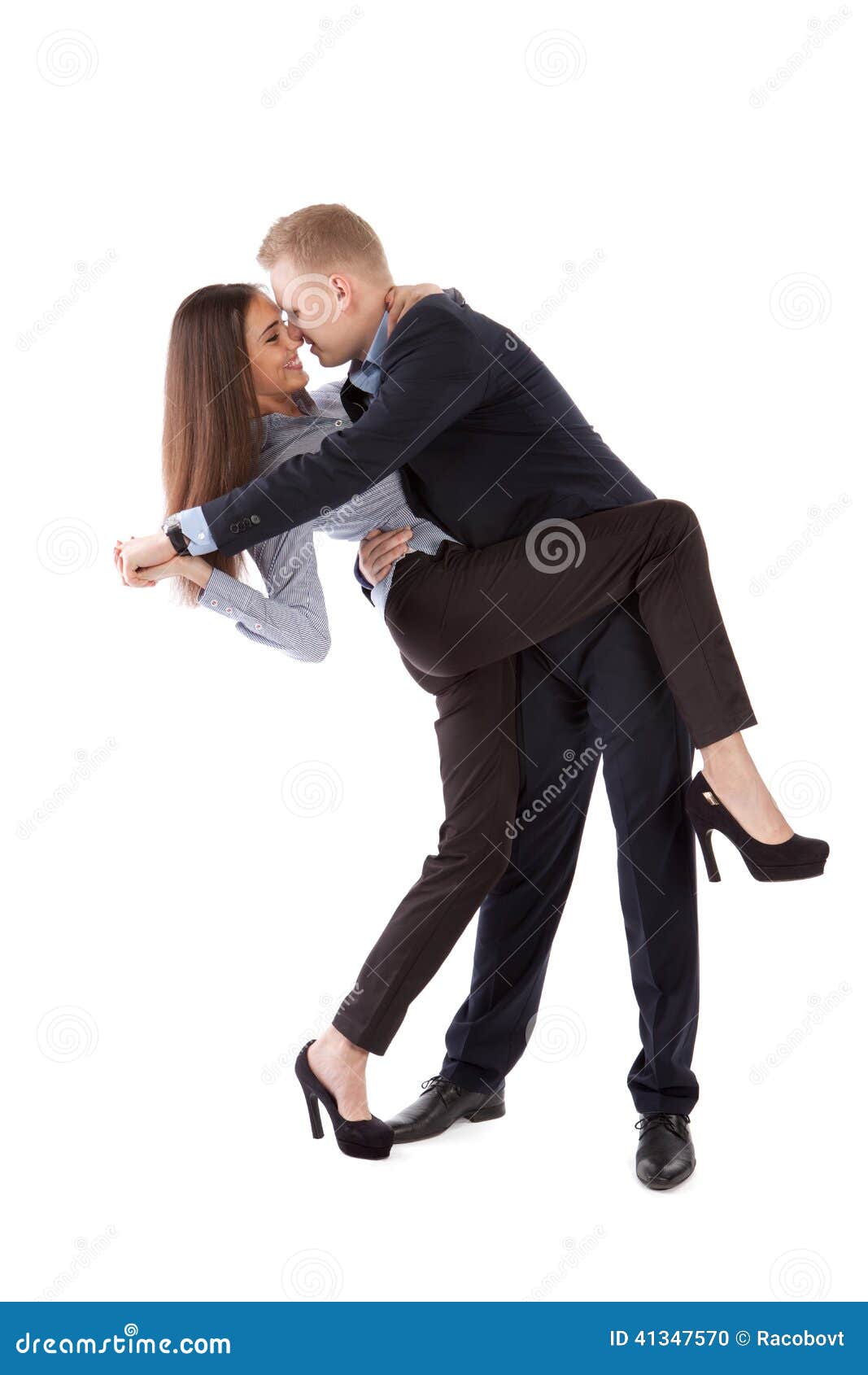 Young Couple Dancing Office Workers Stock Photo - Image: 41347570