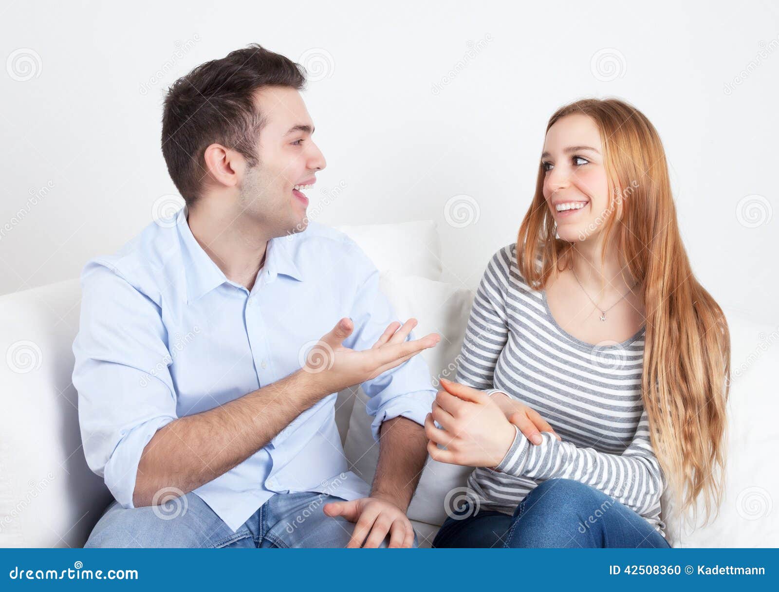 Young couple in discussion stock photo. Image of building 42508360