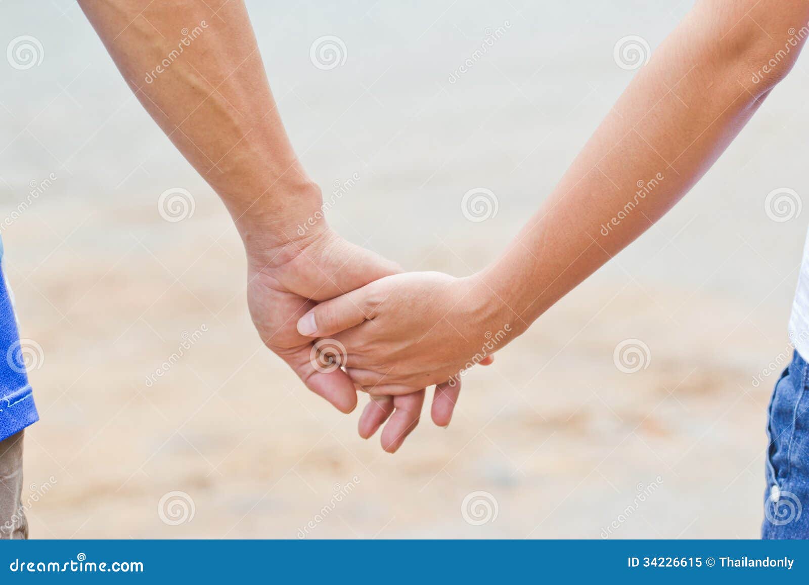Young Couple Holding Hands View from Back Stock Image Image of