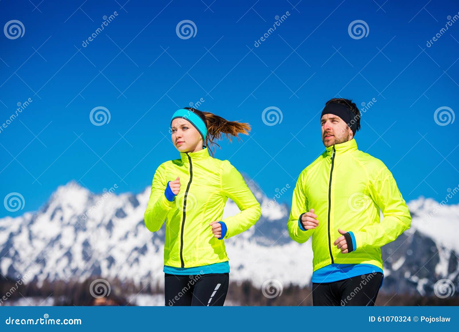Young couple jogging stock photo. Image of running, girlfriend 61070324