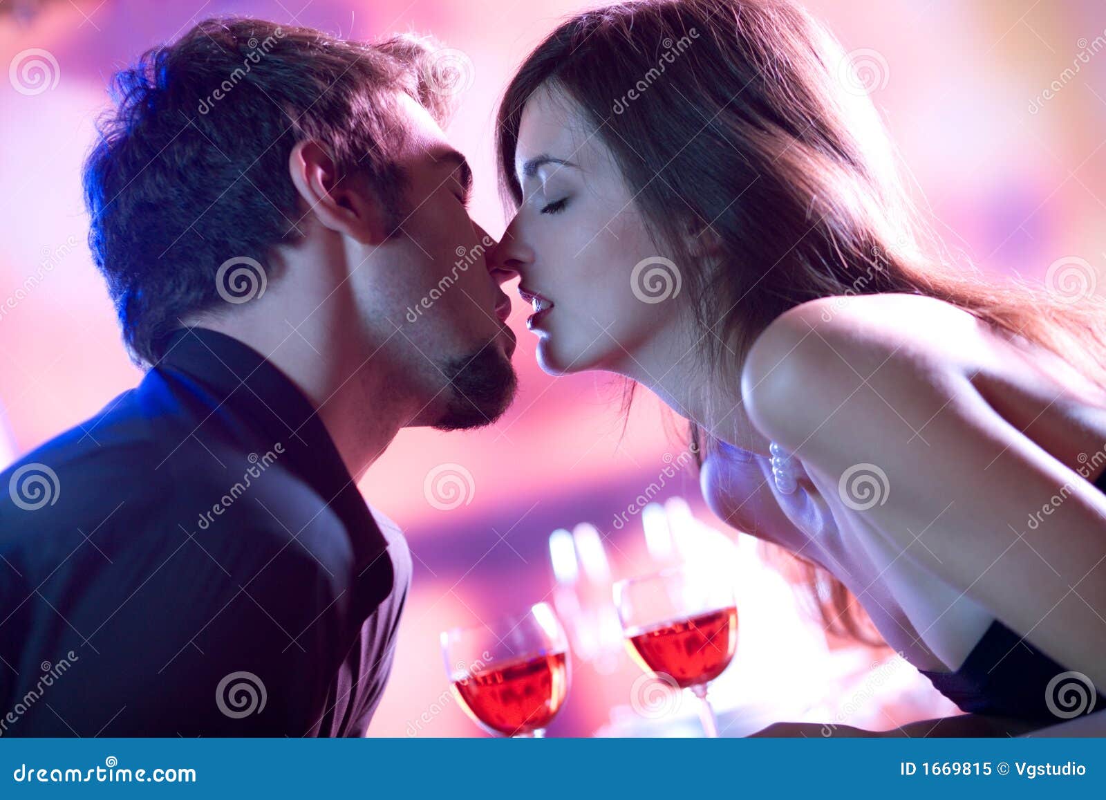 Young couple kissing stock image. Image of couple, kiss 1669815