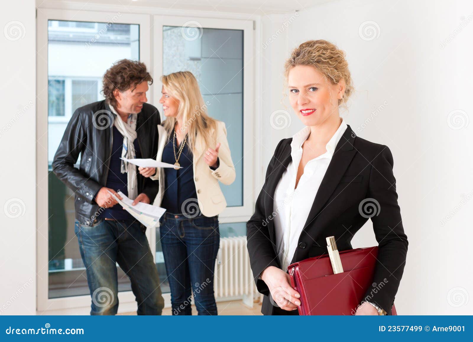 Young Couple Looking For Real Estate Stock Image Image Of Business Buying 23577499 