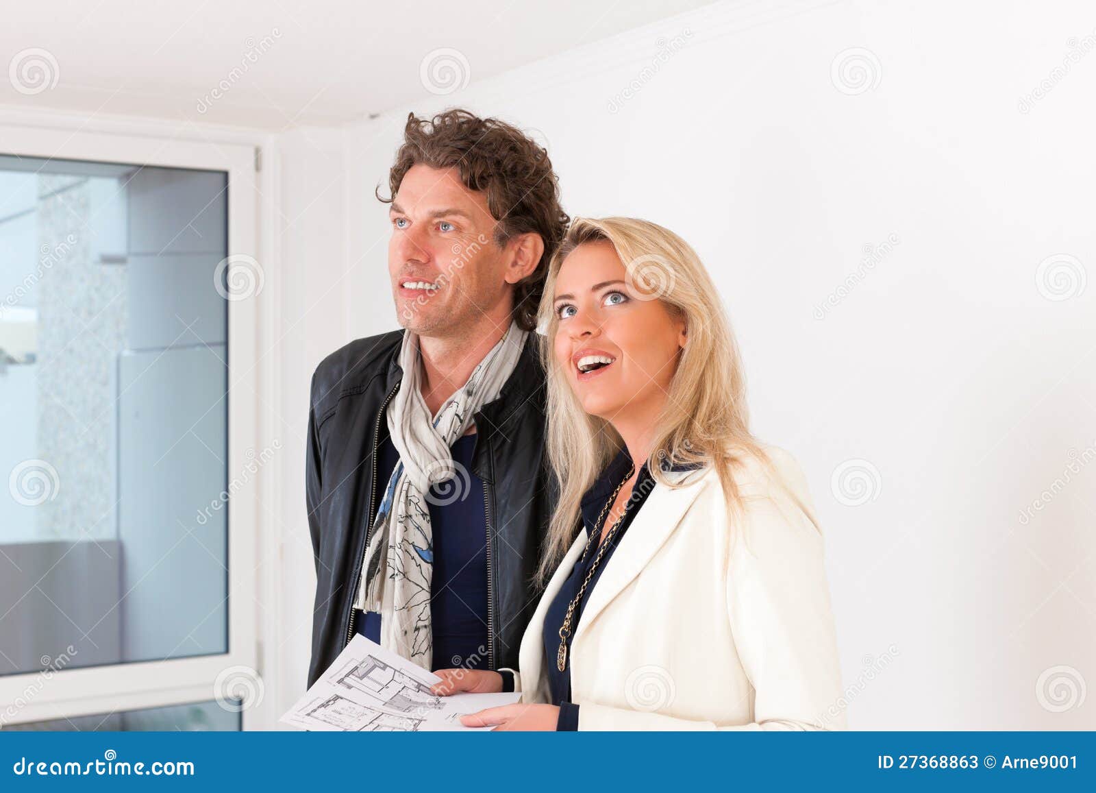 Young Couple Looking for Real Estate Stock Image Image of estate