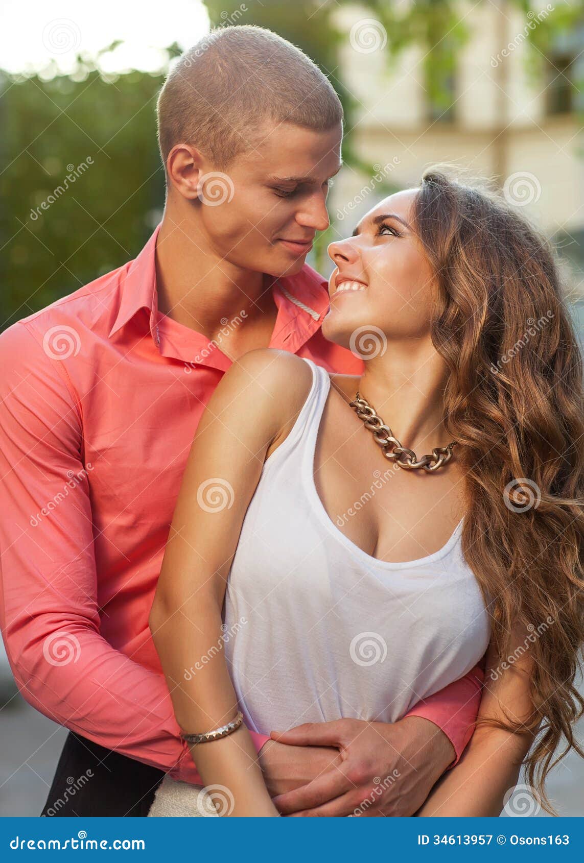 Young Couple In Love Outdoor Stock Imag