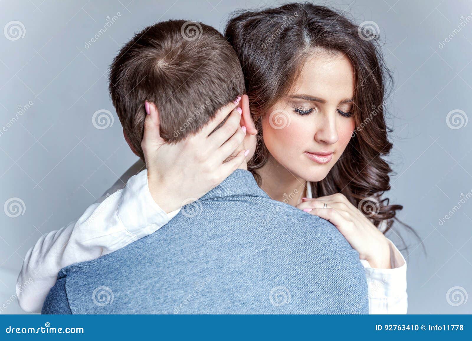 Young couple in love stock photo. Image of engagement - 92763410