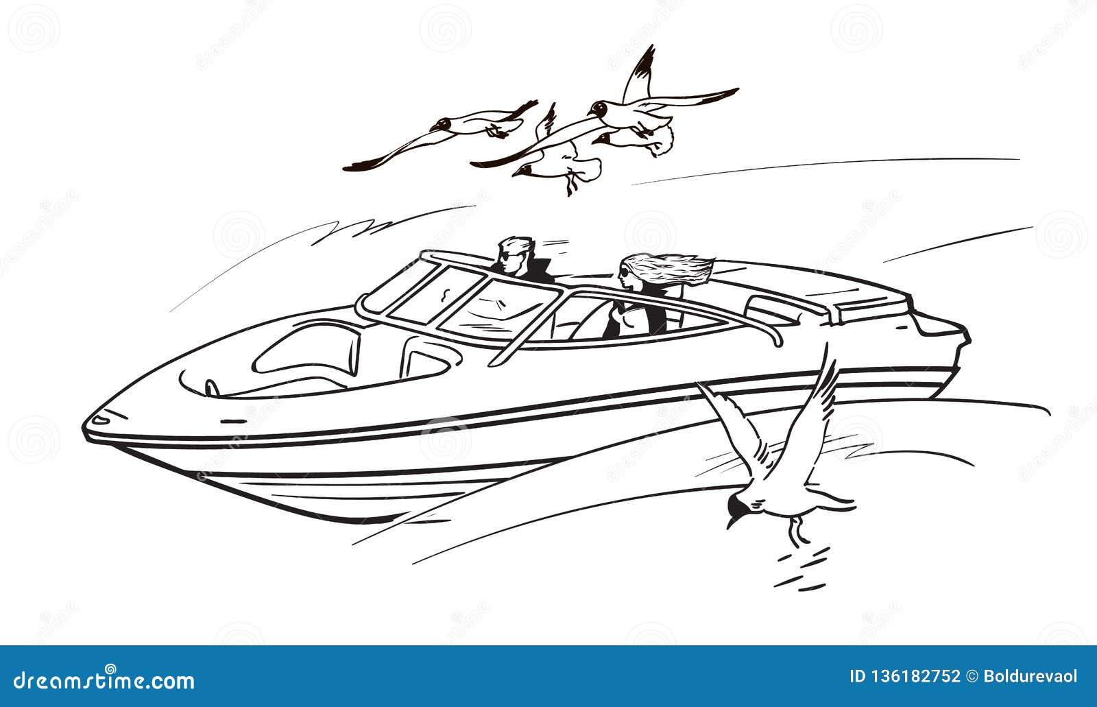 How To Draw Ski Boat