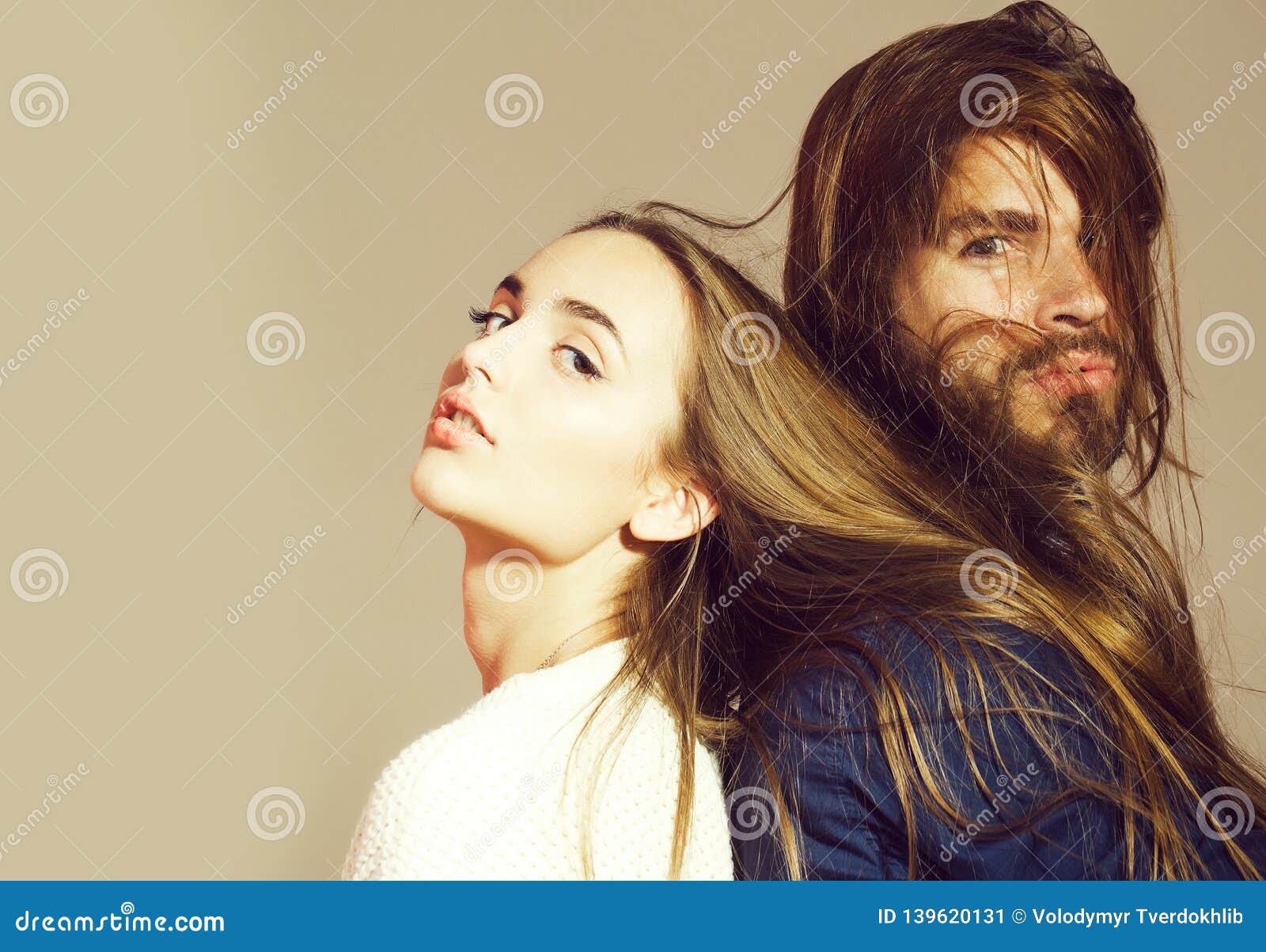 Young Couple with Messy Hair Stock Image - Image of cute, adults: 139620131