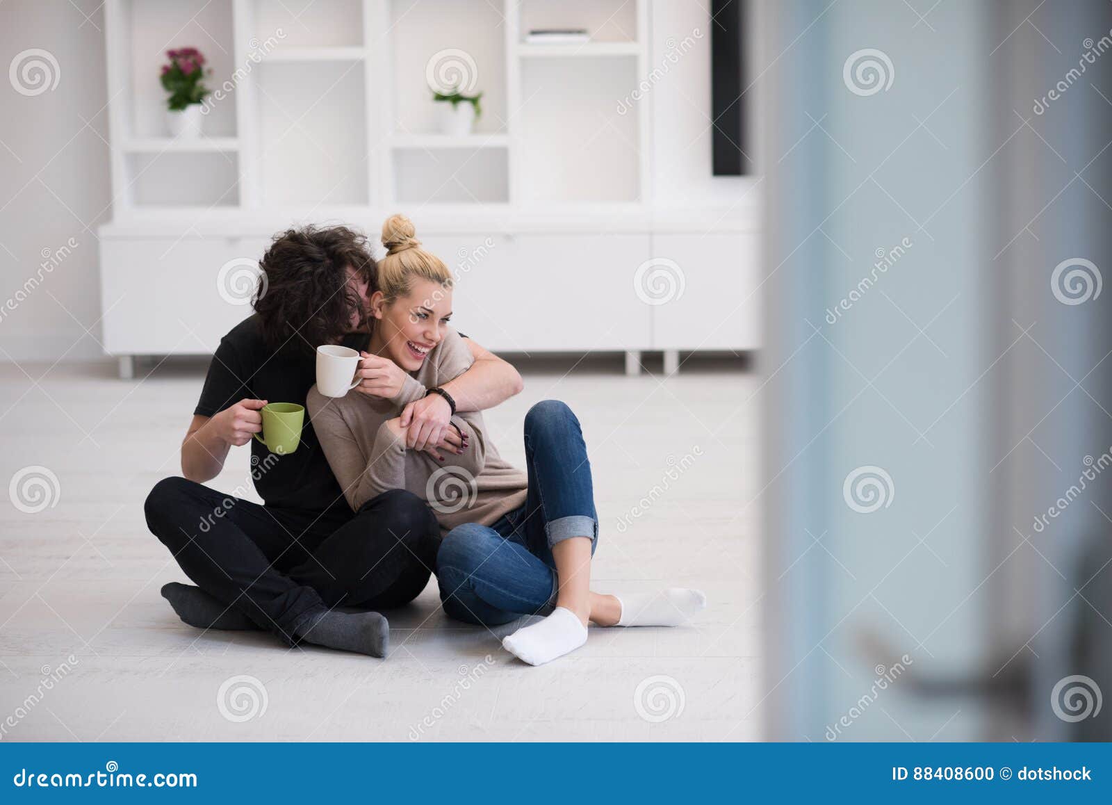 Young Couple In Their New Home Stock Photo Image Of Concept New