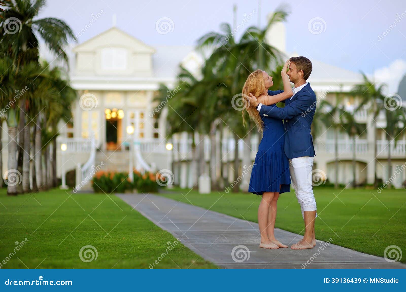 Young Couple on a Tropical Resort Stock Image Image of beautiful, exotic 39136439