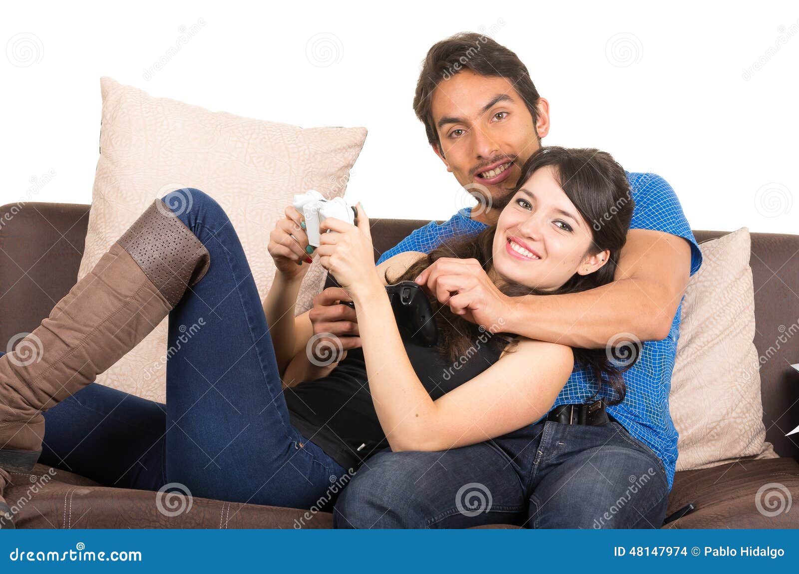 Couple video games unhappy hi-res stock photography and images - Alamy