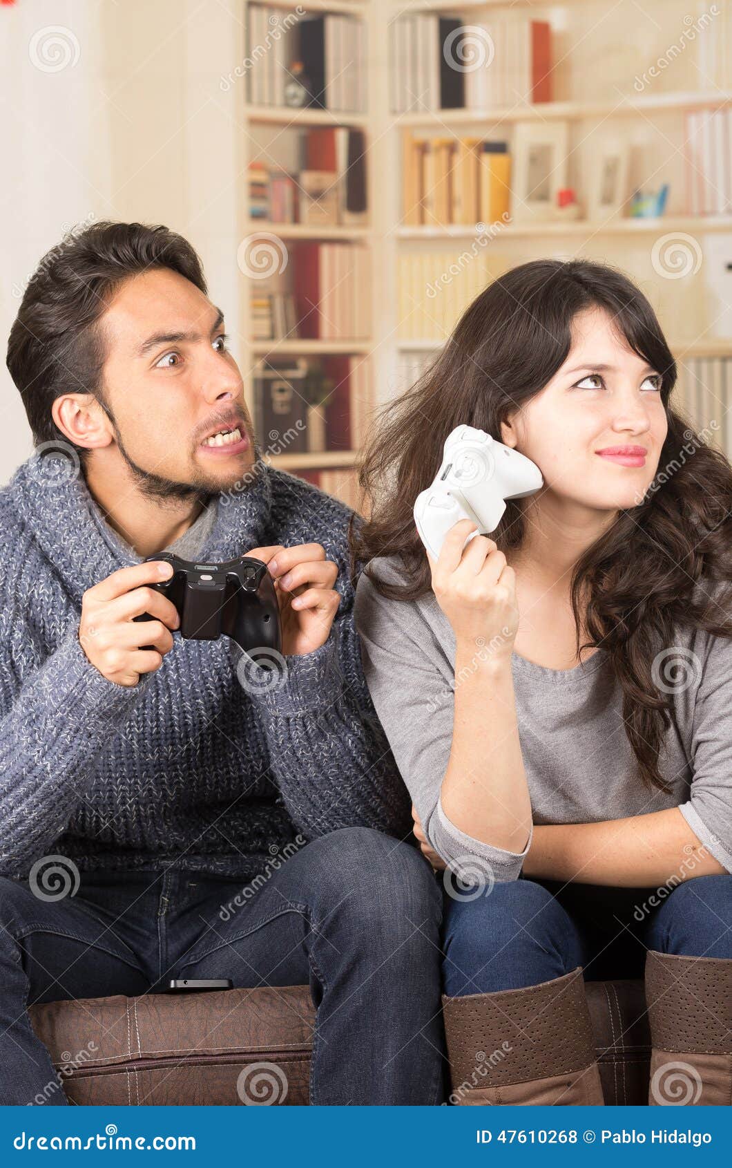 Young couple play games on webcam part 2 8